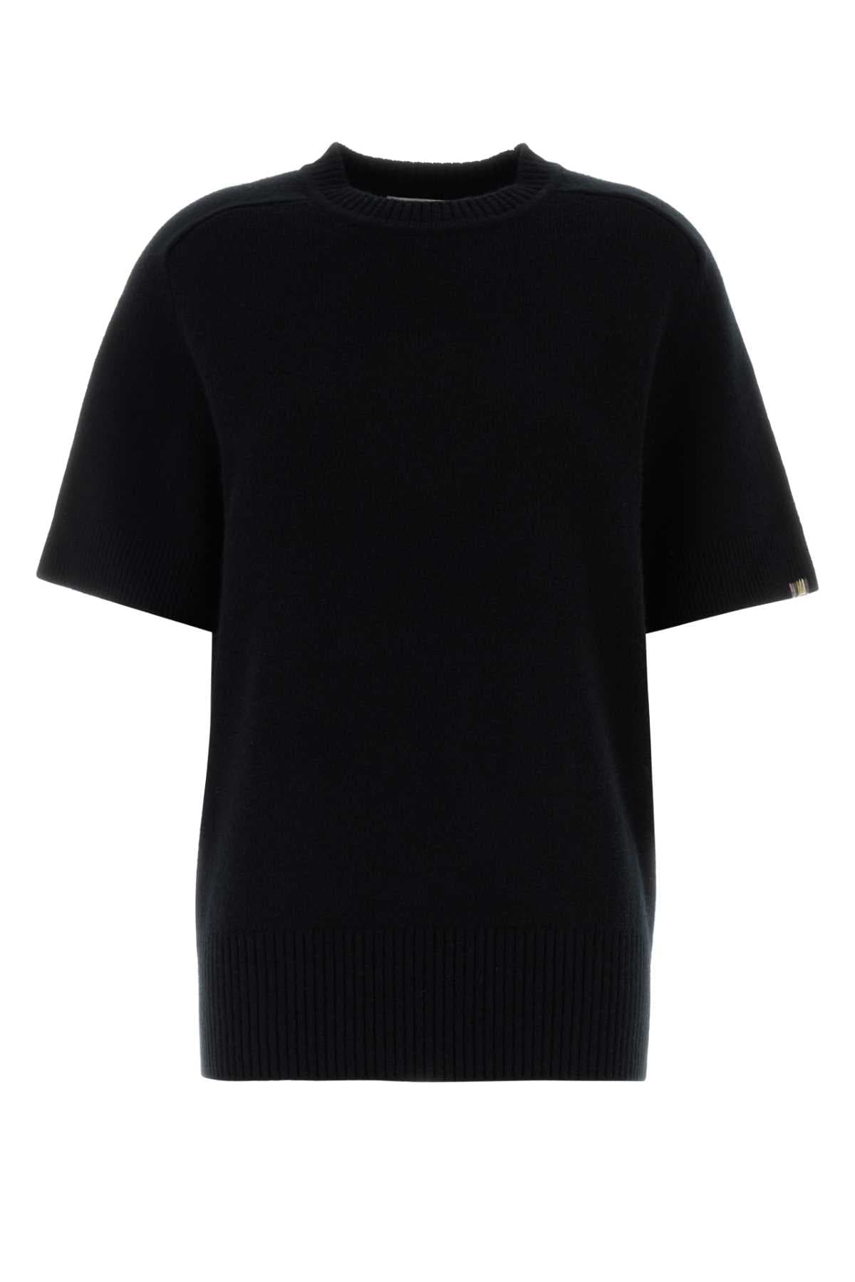 Black stretch cashmere blend Scott sweater