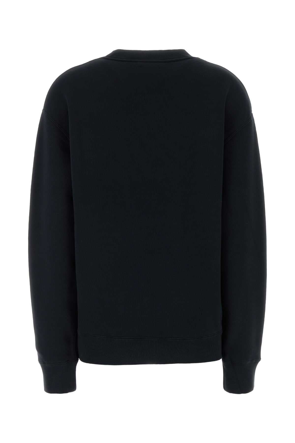 Black cotton sweatshirt - мініатюра 2