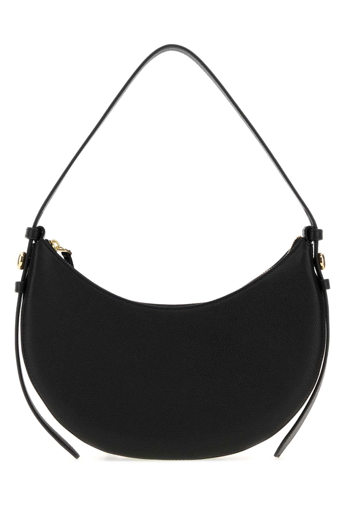 Black leather Romy shoulder bag