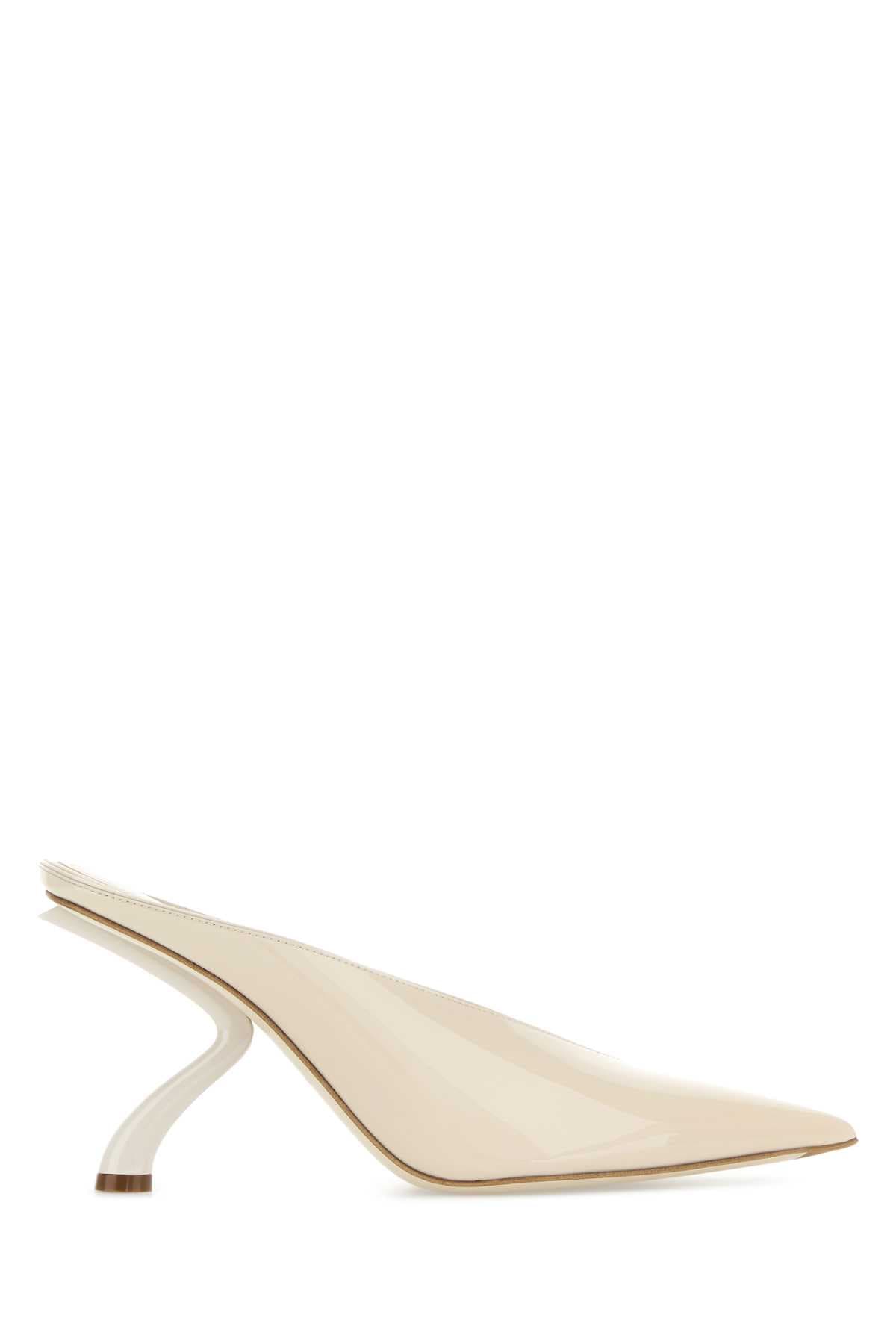 Ivory leather Itaca sabot