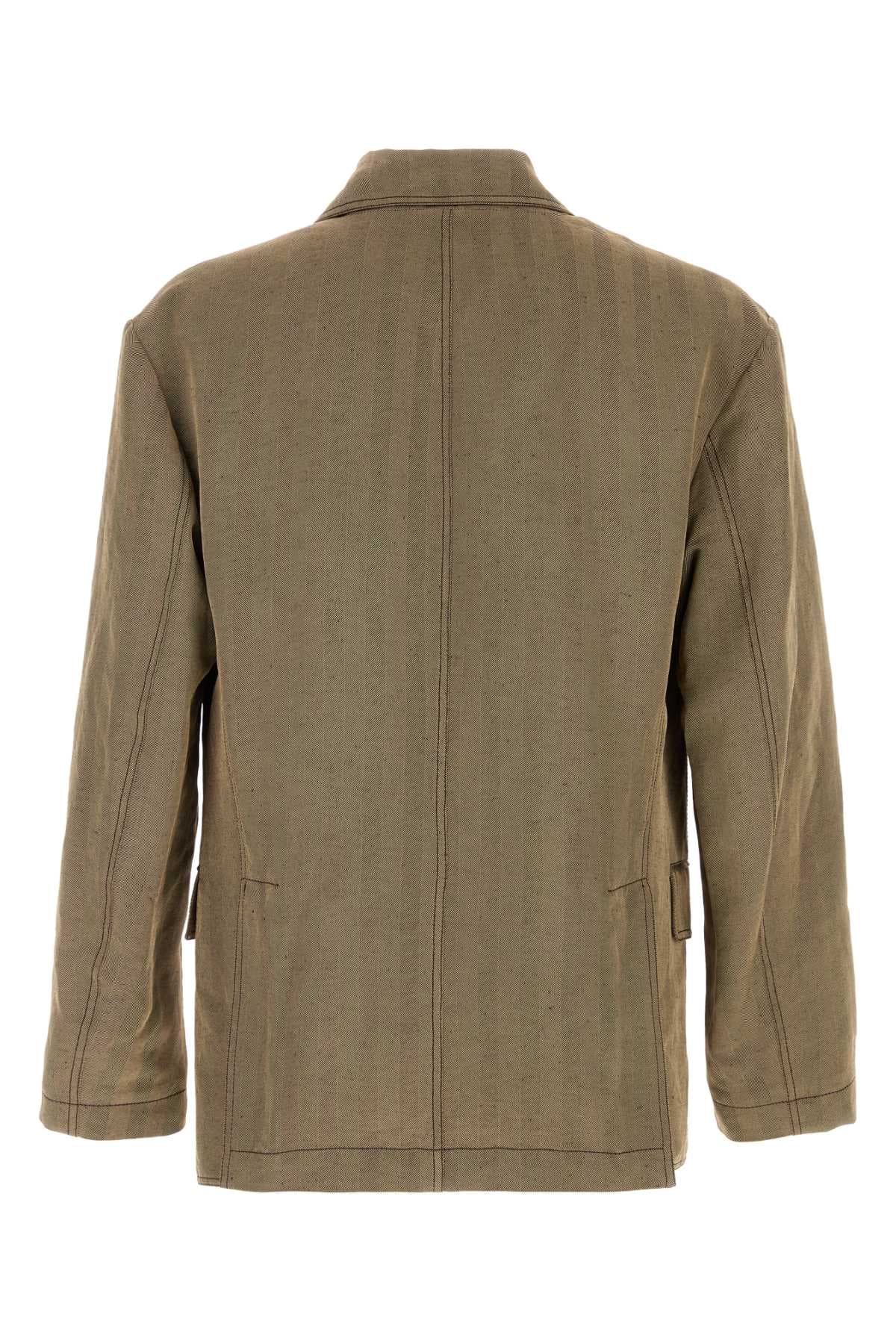 Embroidered linen blend blazer - мініатюра 2