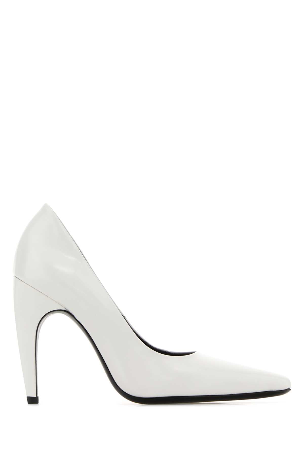 White leather Fame pumps