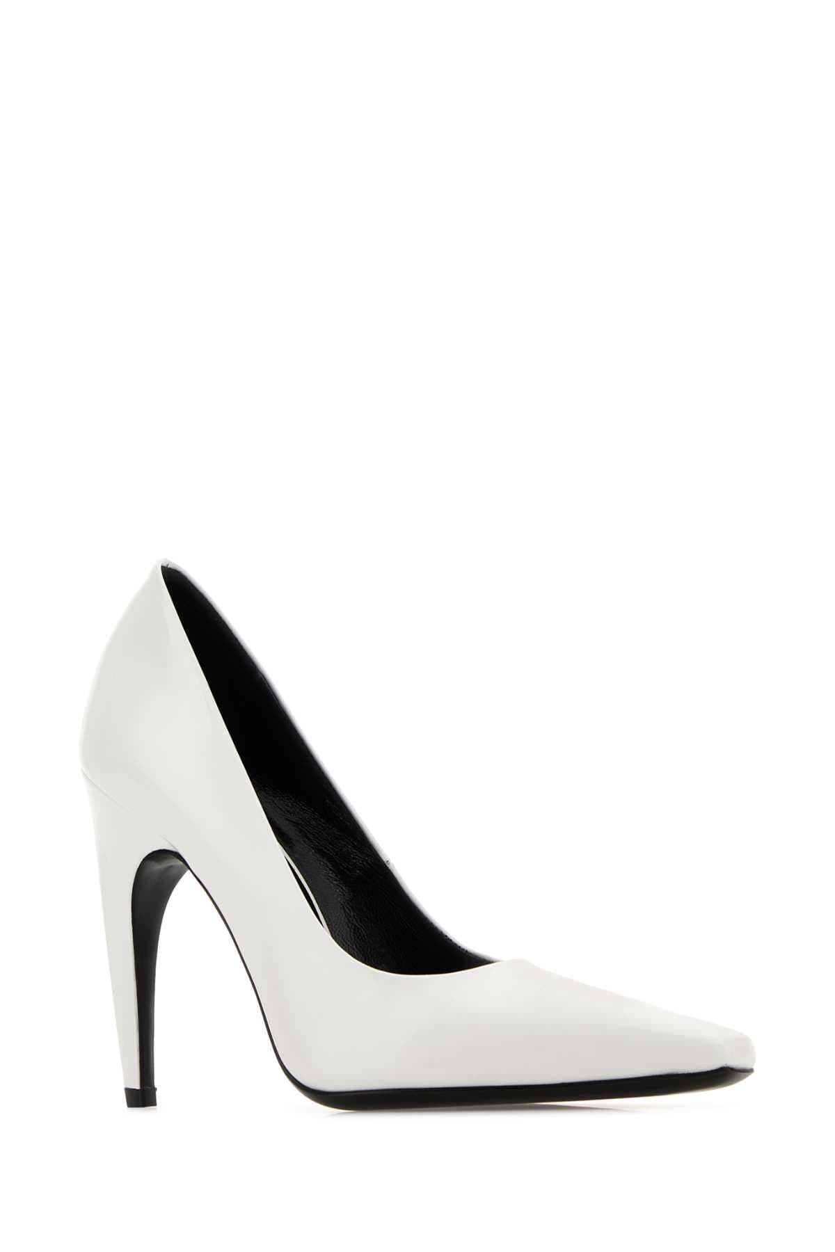 White leather Fame pumps - мініатюра 2