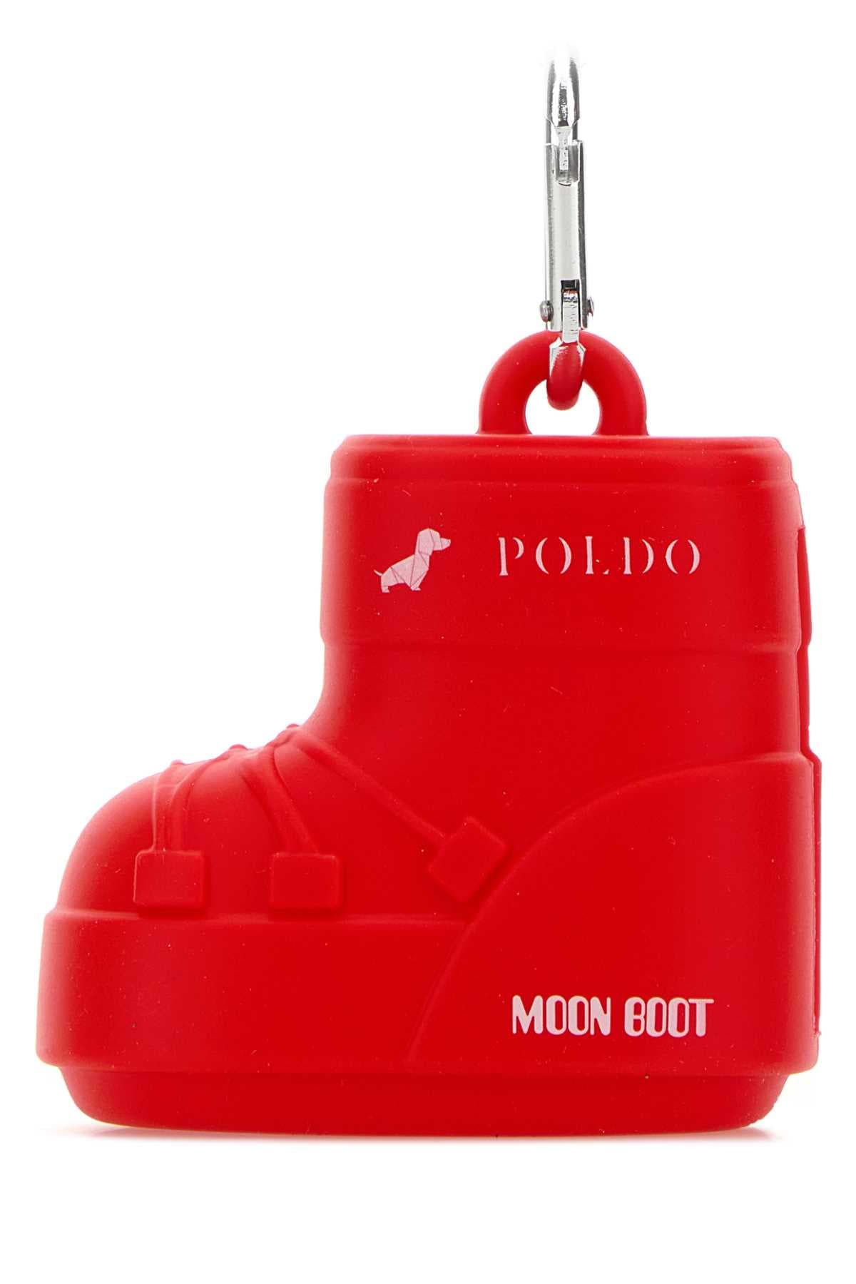 Red rubber Poldo Dog Couture x Moonboot dogs bag dispenser - мініатюра 2