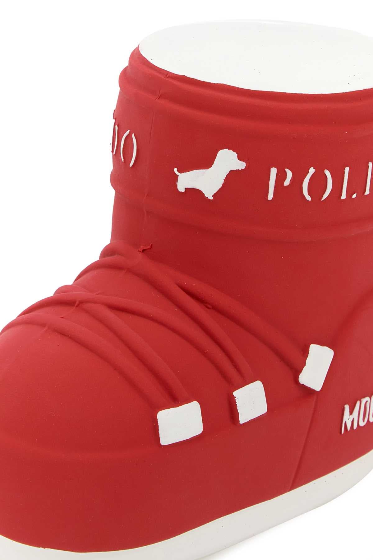 Red rubber Poldo Dog Couture x Moonboot dogs toy - мініатюра 2