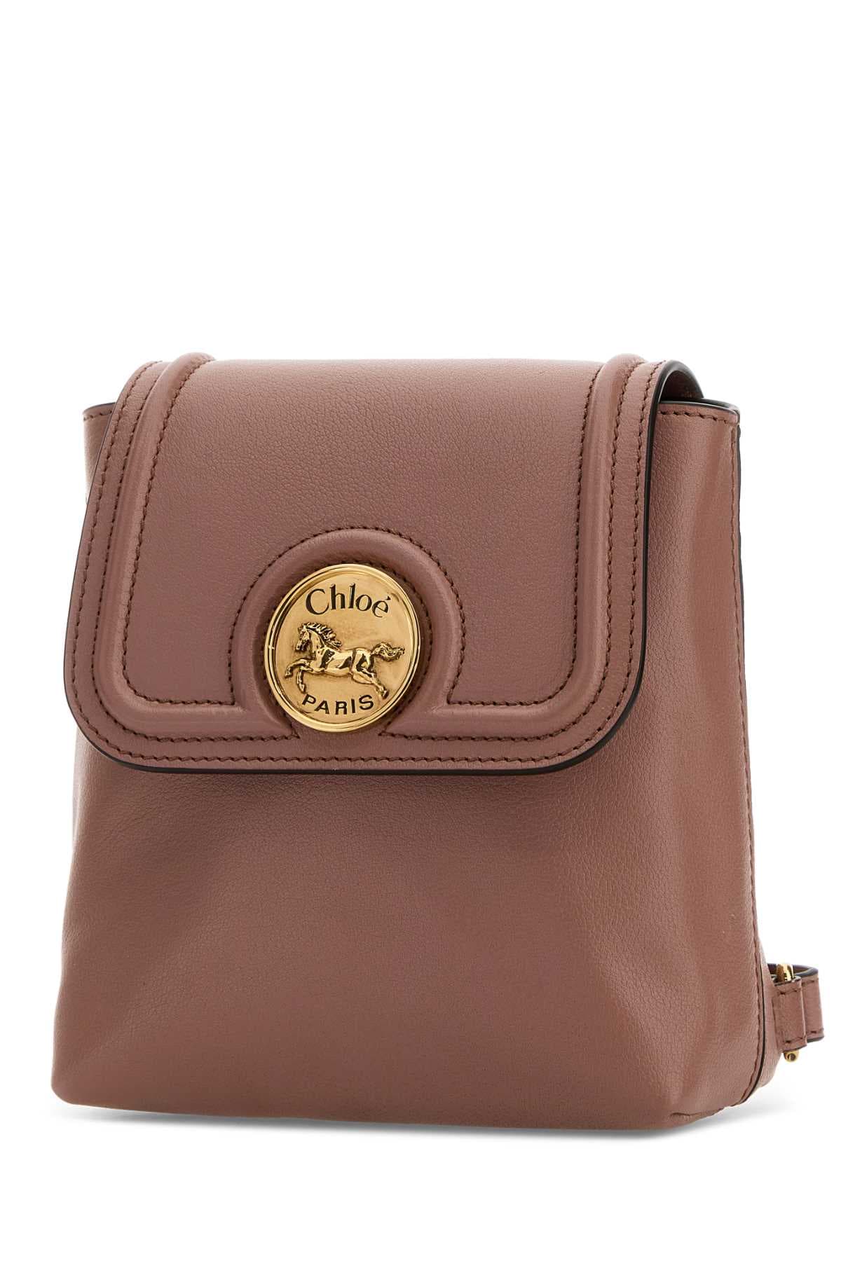 Antiqued pink leather Horse Medal backpack - мініатюра 2