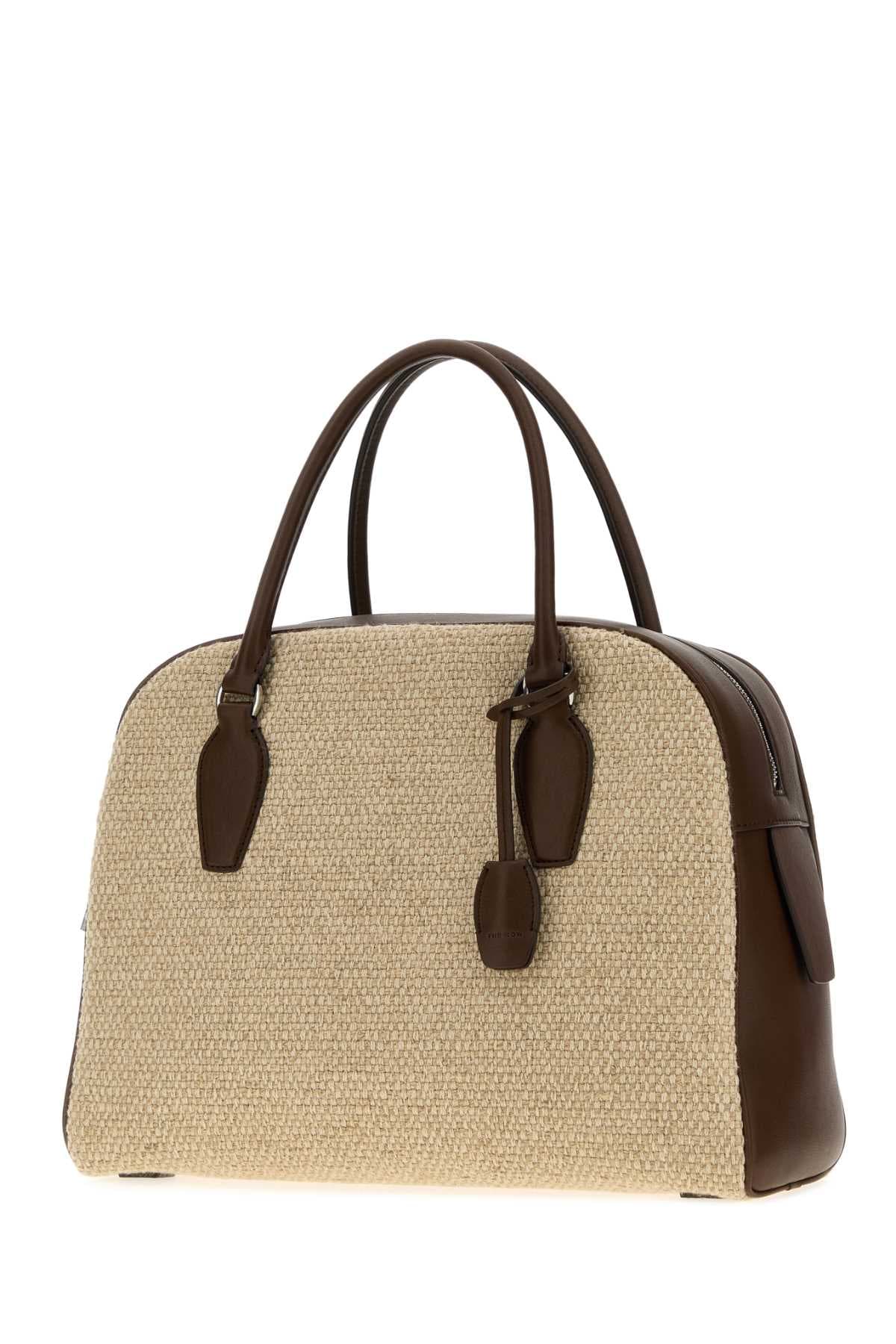 Two-tone canvas and leather India 12.00 handbag - мініатюра 2