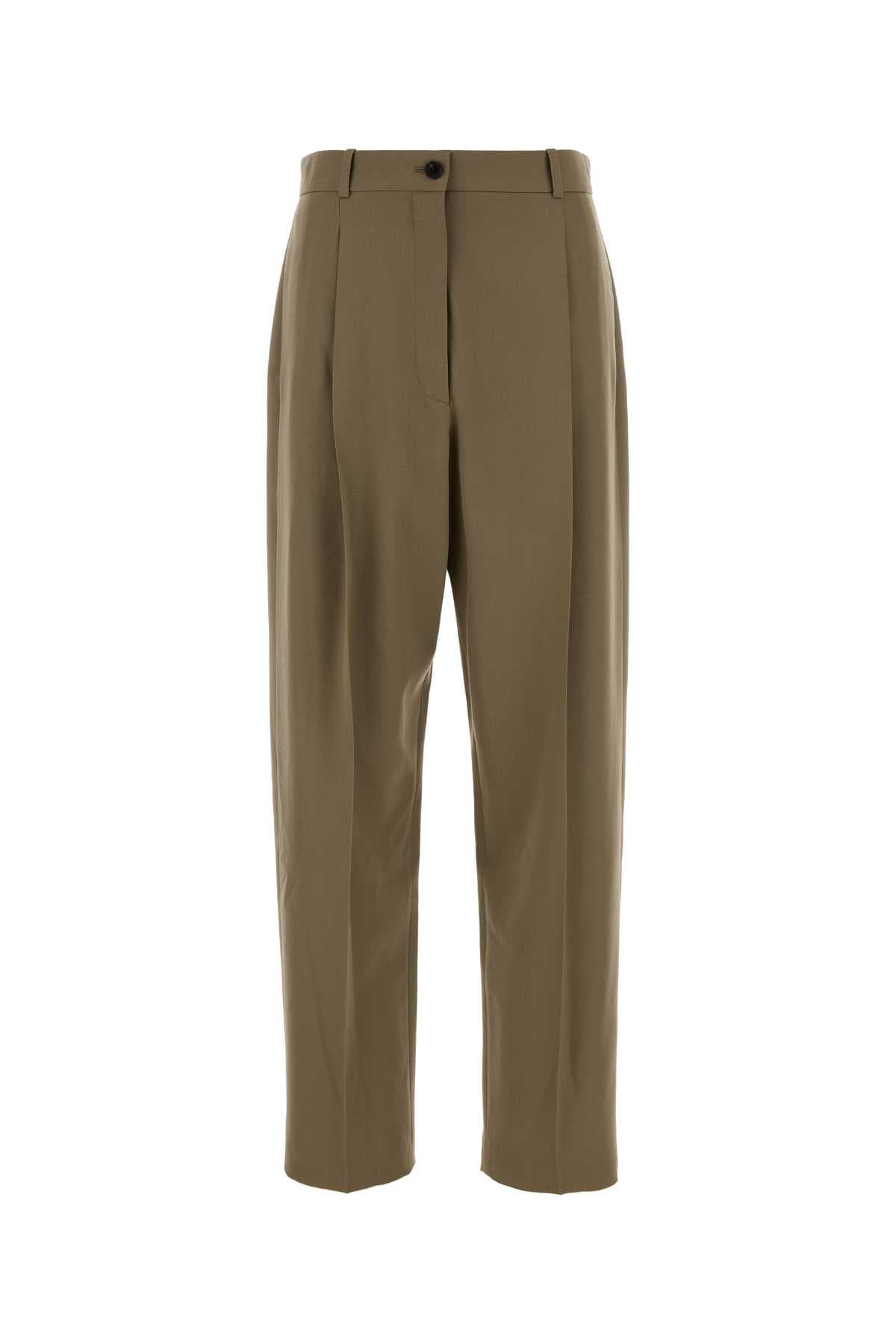 Army green wool Gianni pant