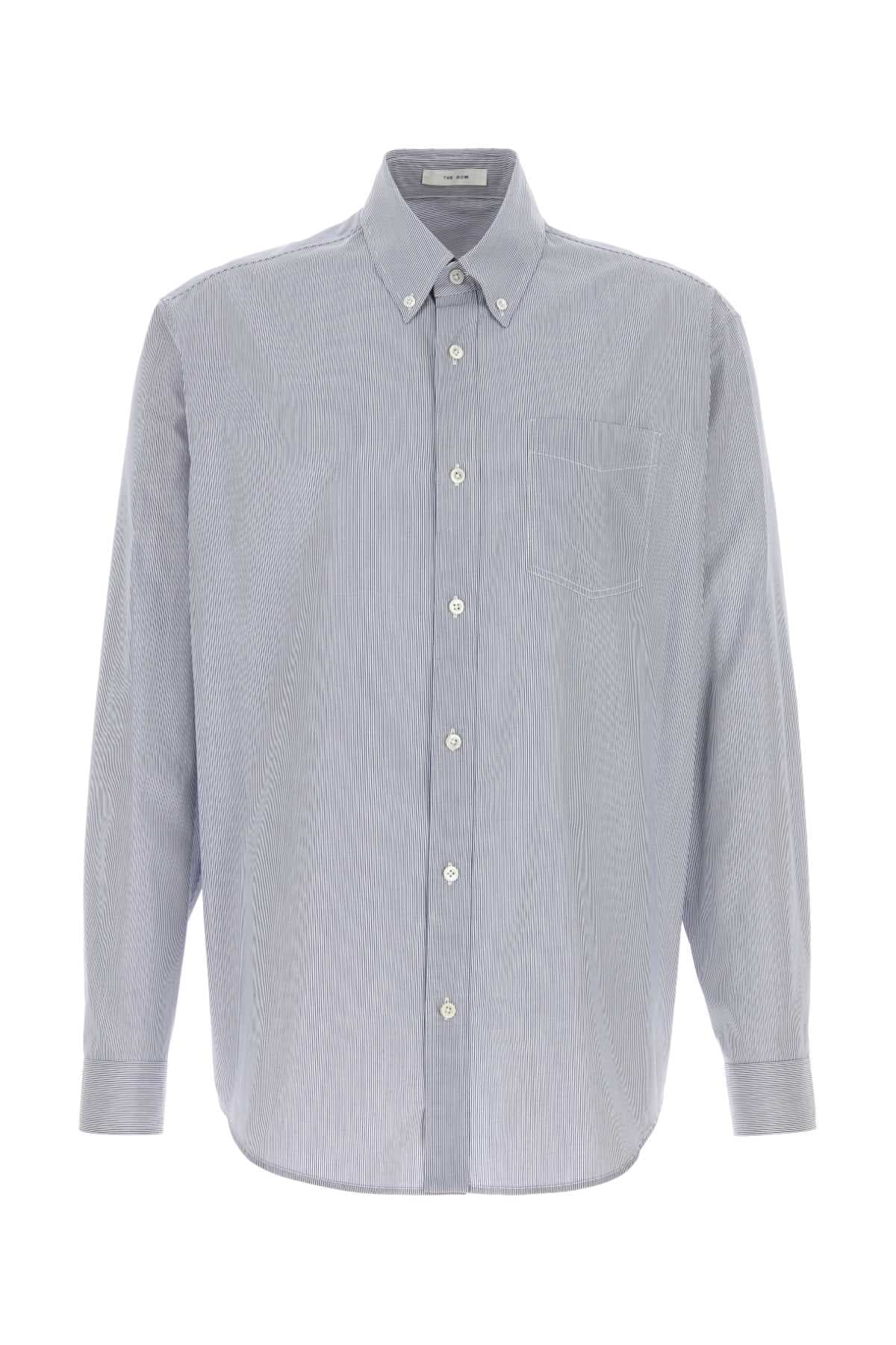 Embroidered poplin Pompeo shirt