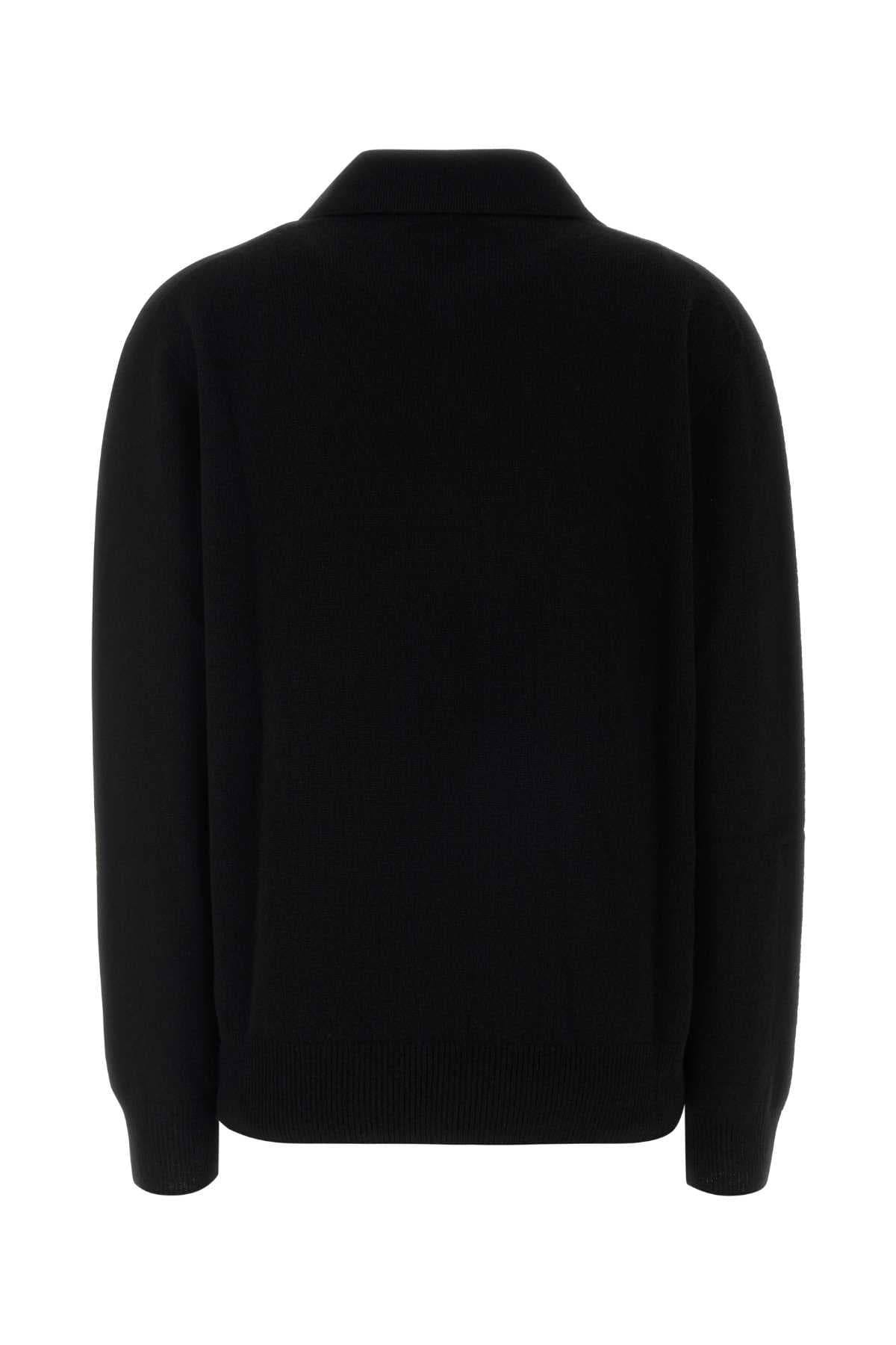 Black cashmere Oashi polo shirt - мініатюра 2