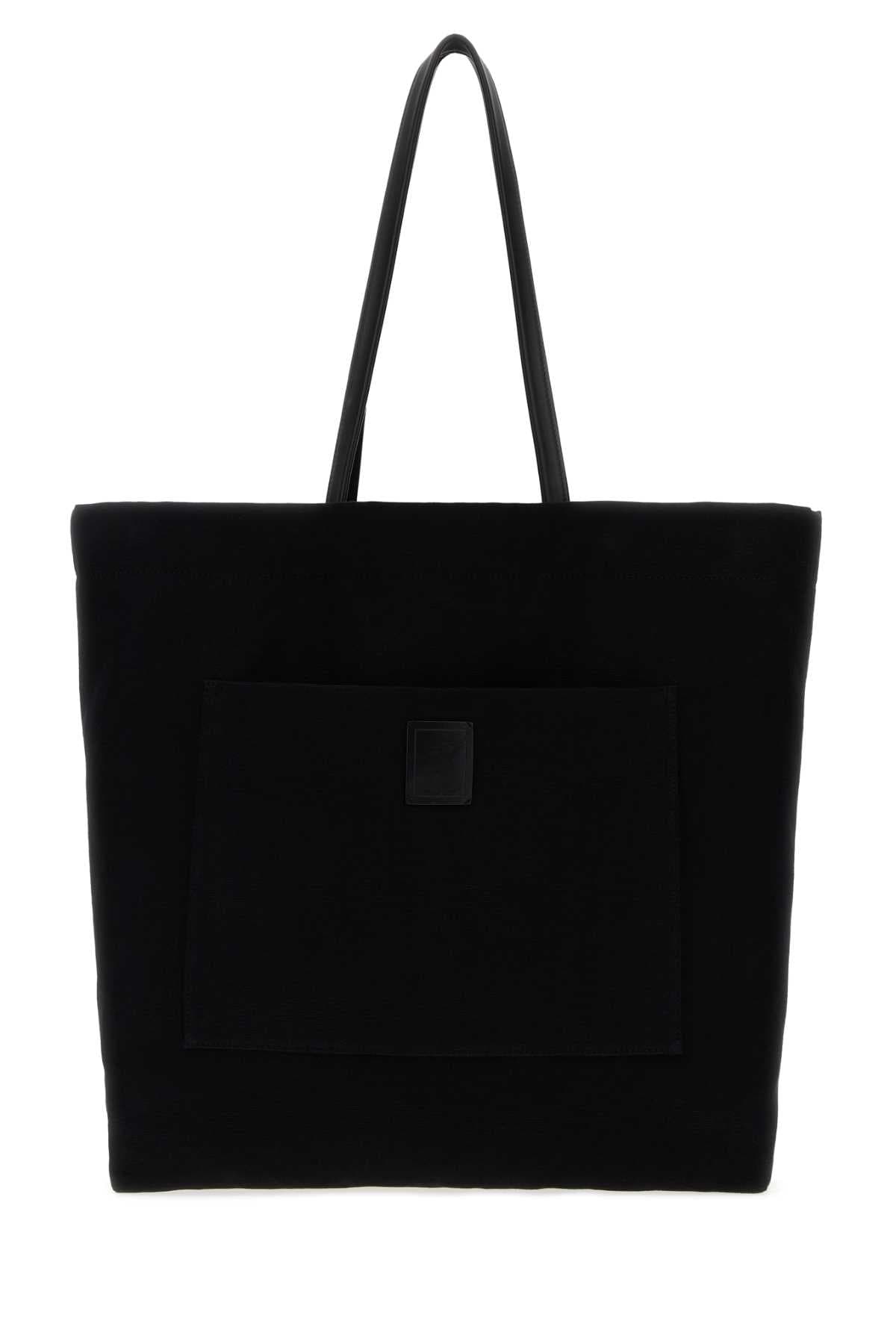Black canvas Tori shopping bag