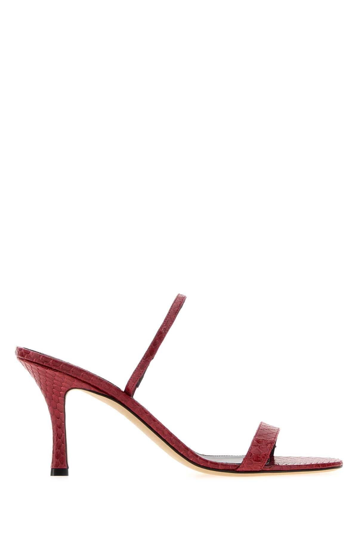Red leather Ella sandals