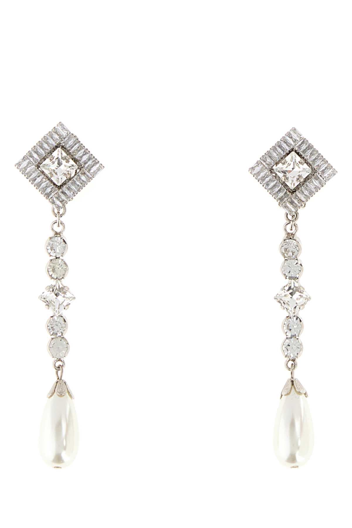 Embellished metal earrings