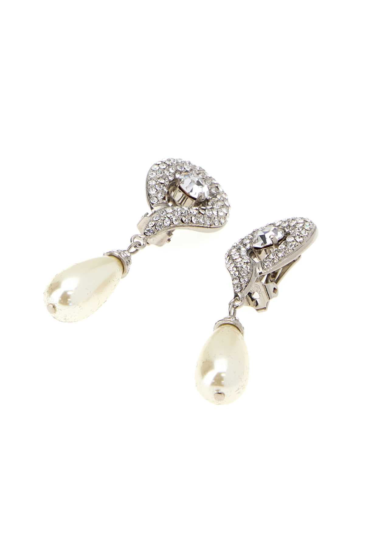 Silver metal earrings - мініатюра 2