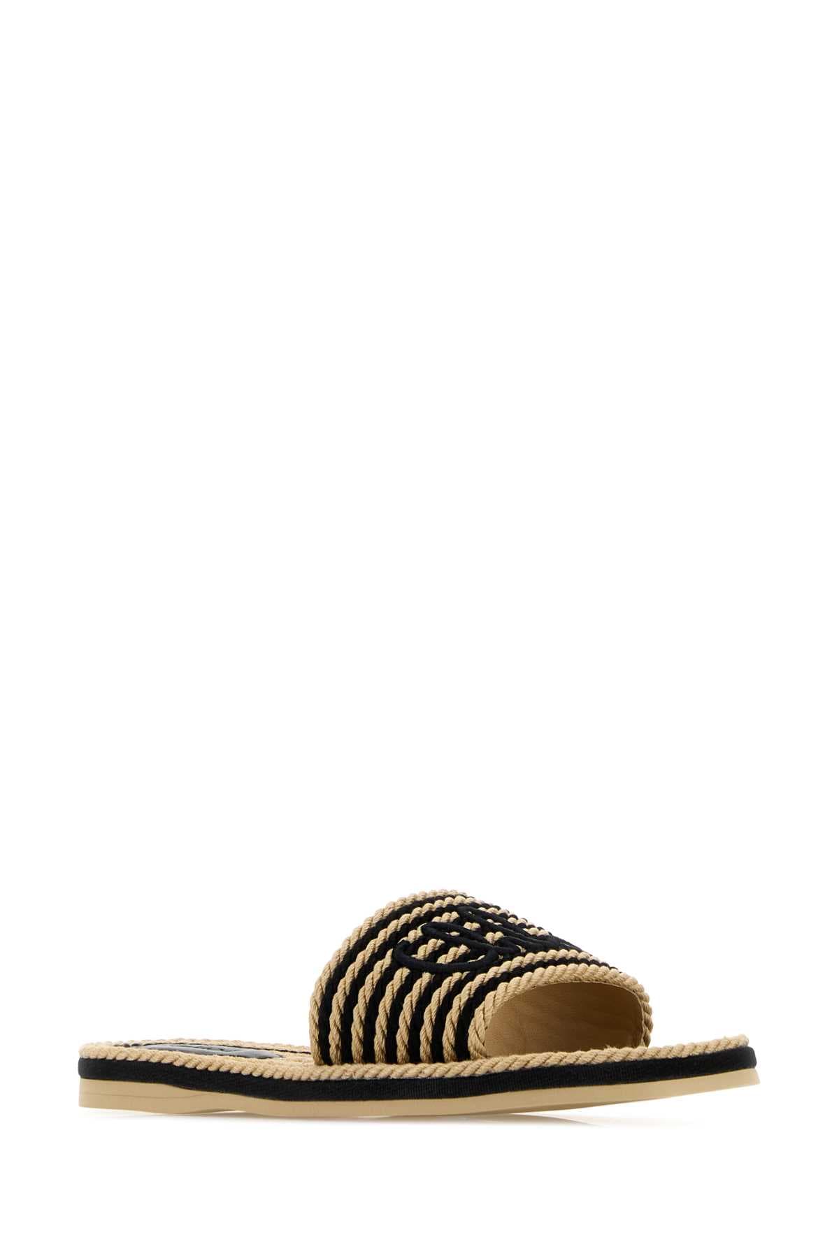 Embroidered raffia Chloè Sand slippers - мініатюра 2
