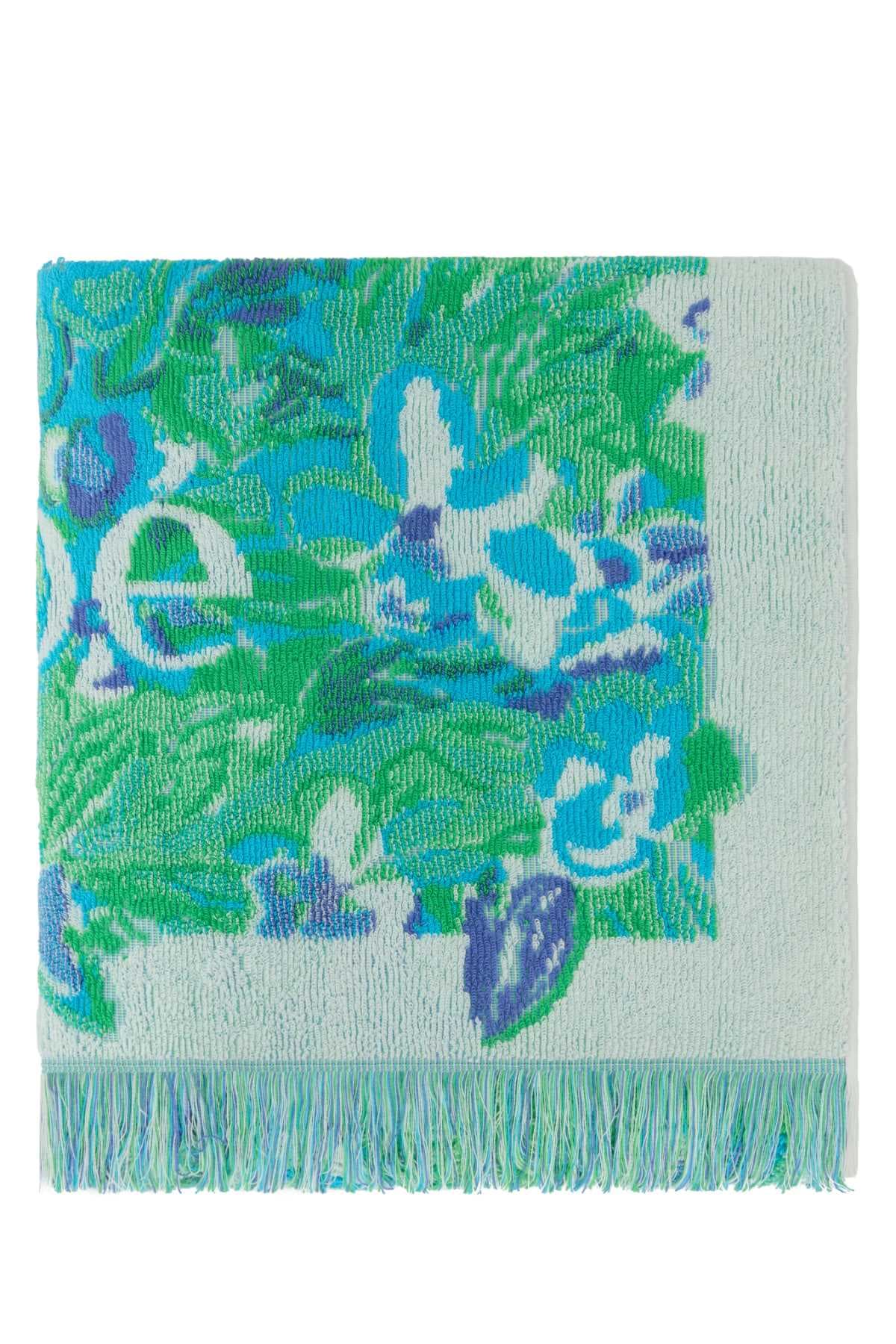 Embroidered terry fabric Chloé Wild Flowers beach towel