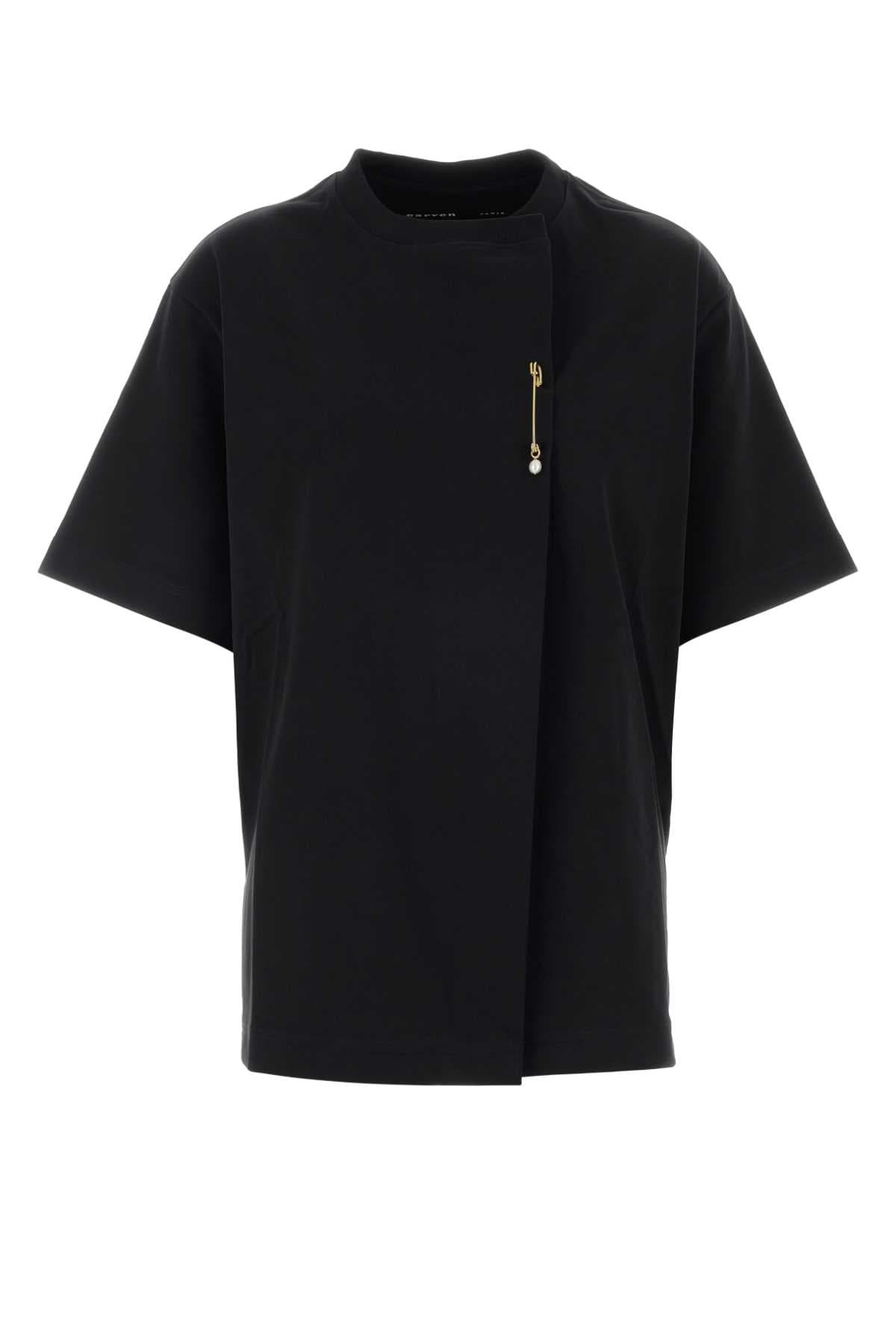 Black cotton oversize t-shirt