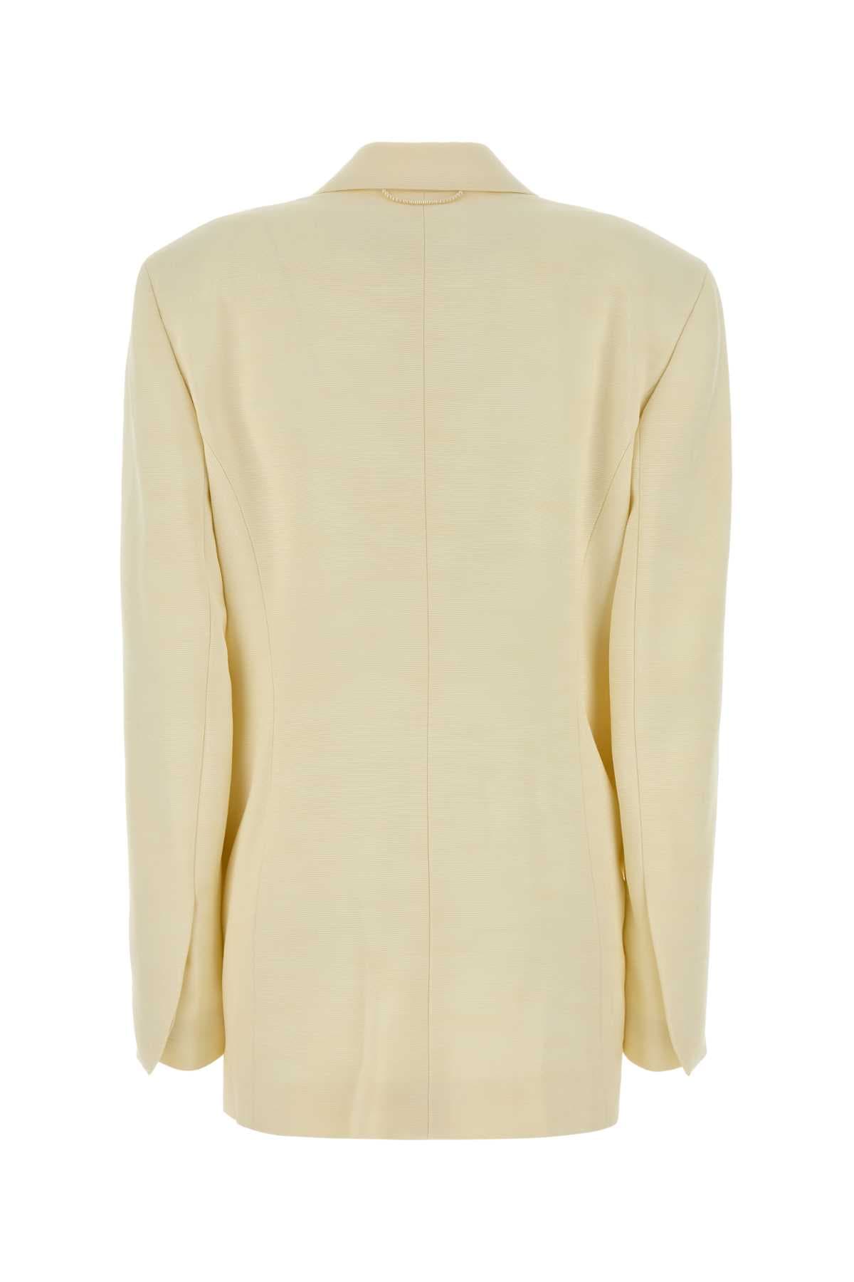 Yellow viscose blend blazer - мініатюра 2