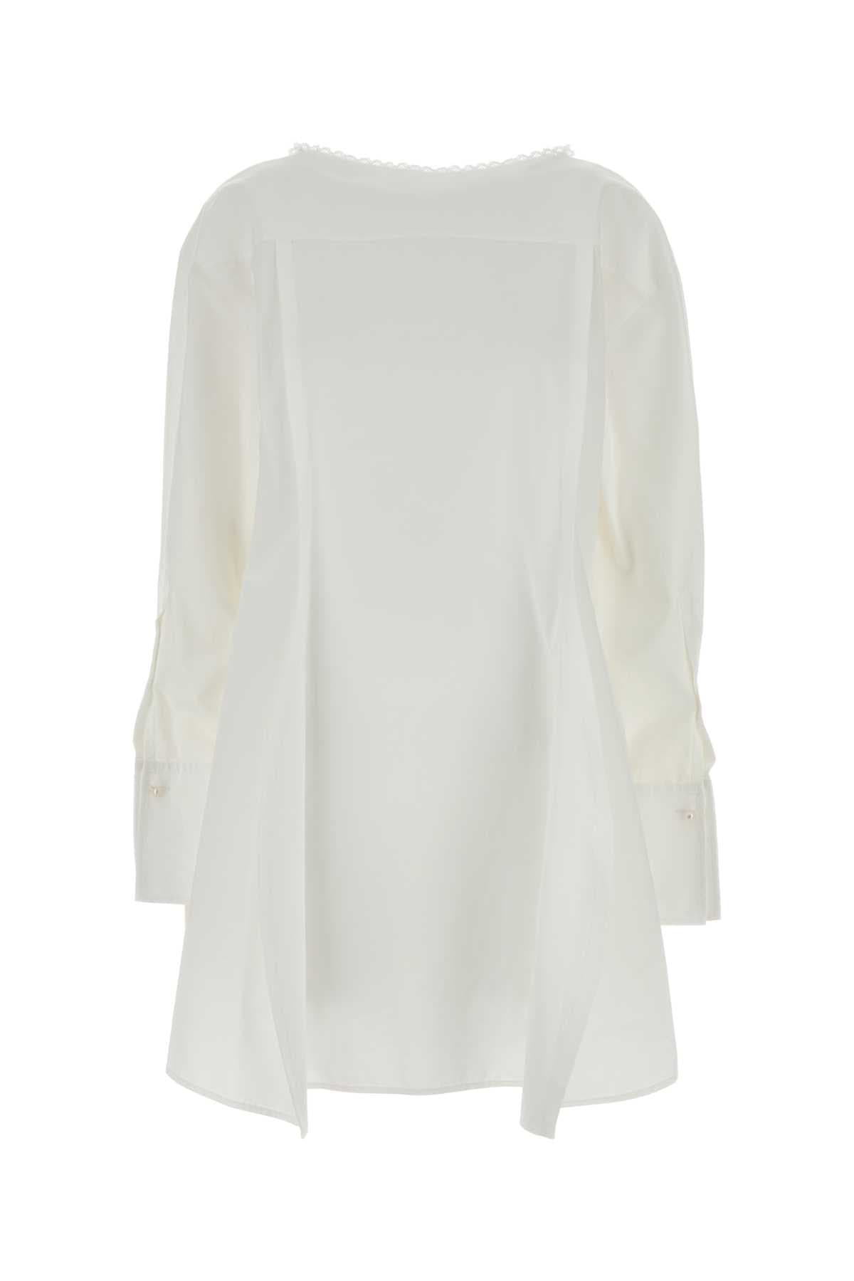 White poplin Esperanto mini dress