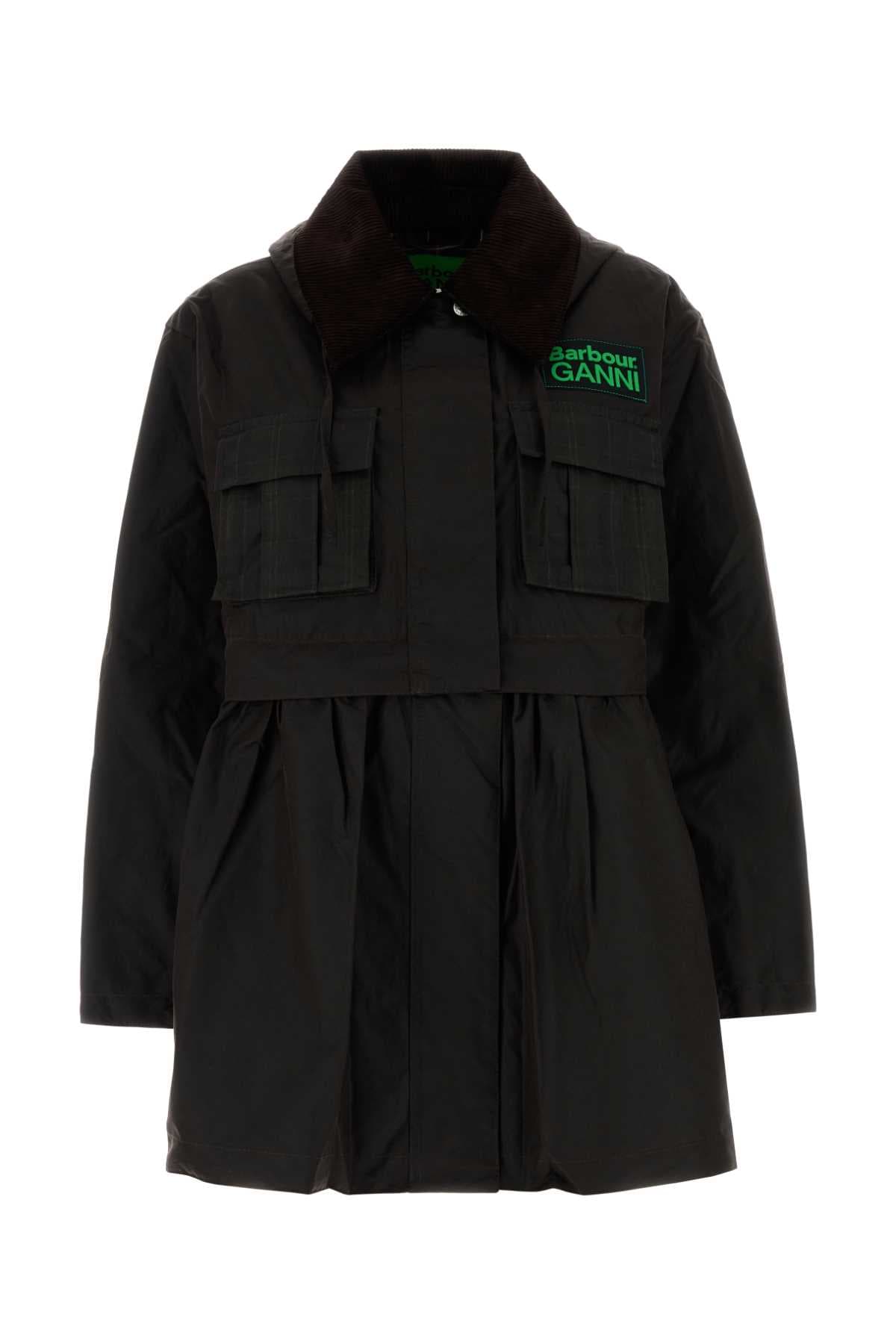 Dark brown cotton Barbour x Ganni jacket