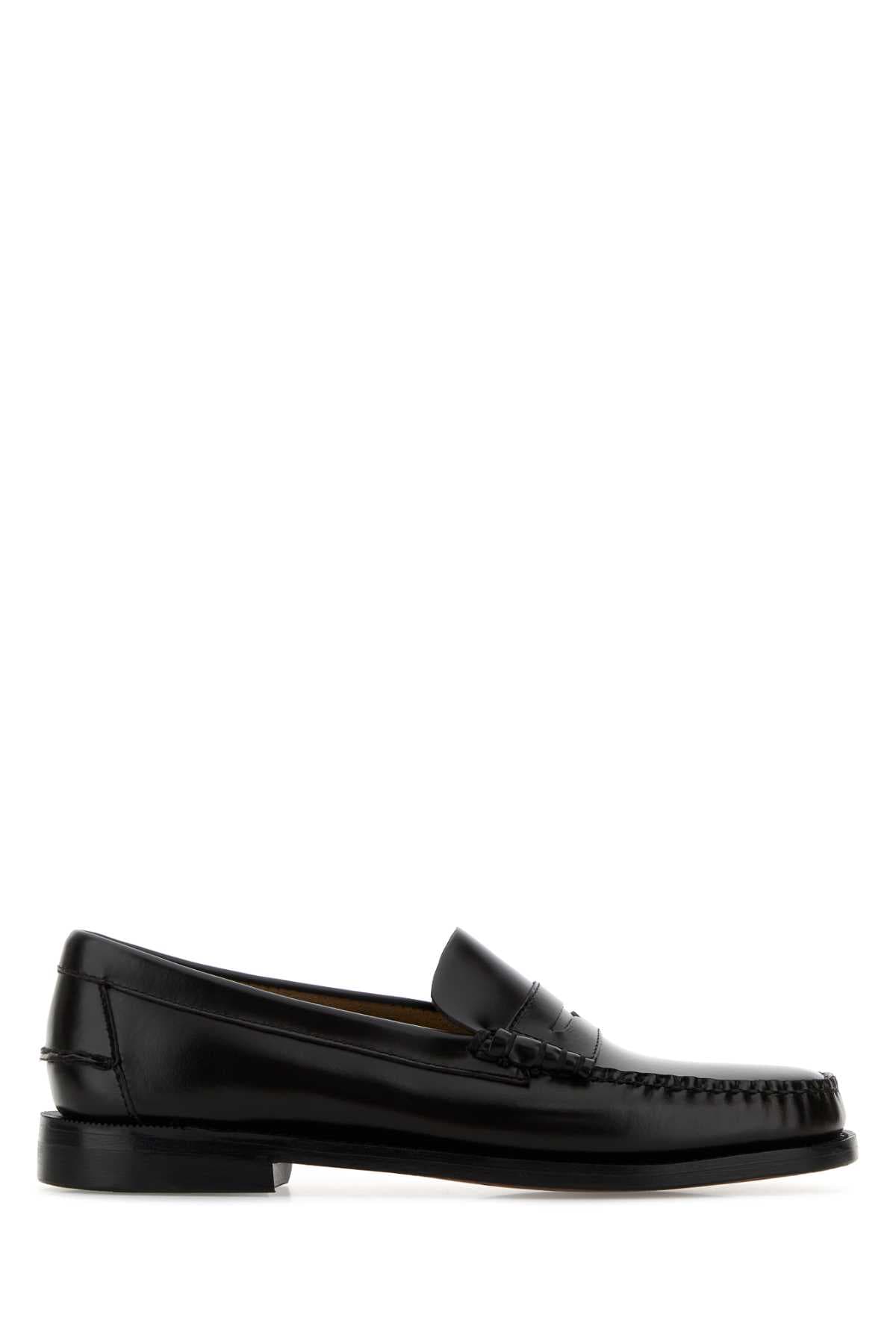 Dark brown leather Classic Dan loafers