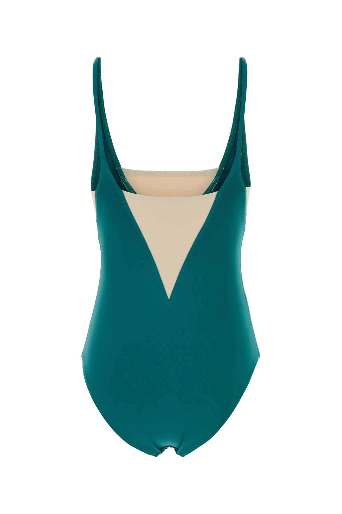 Teal green stretch nylon Entrevue swimsuit - мініатюра 2