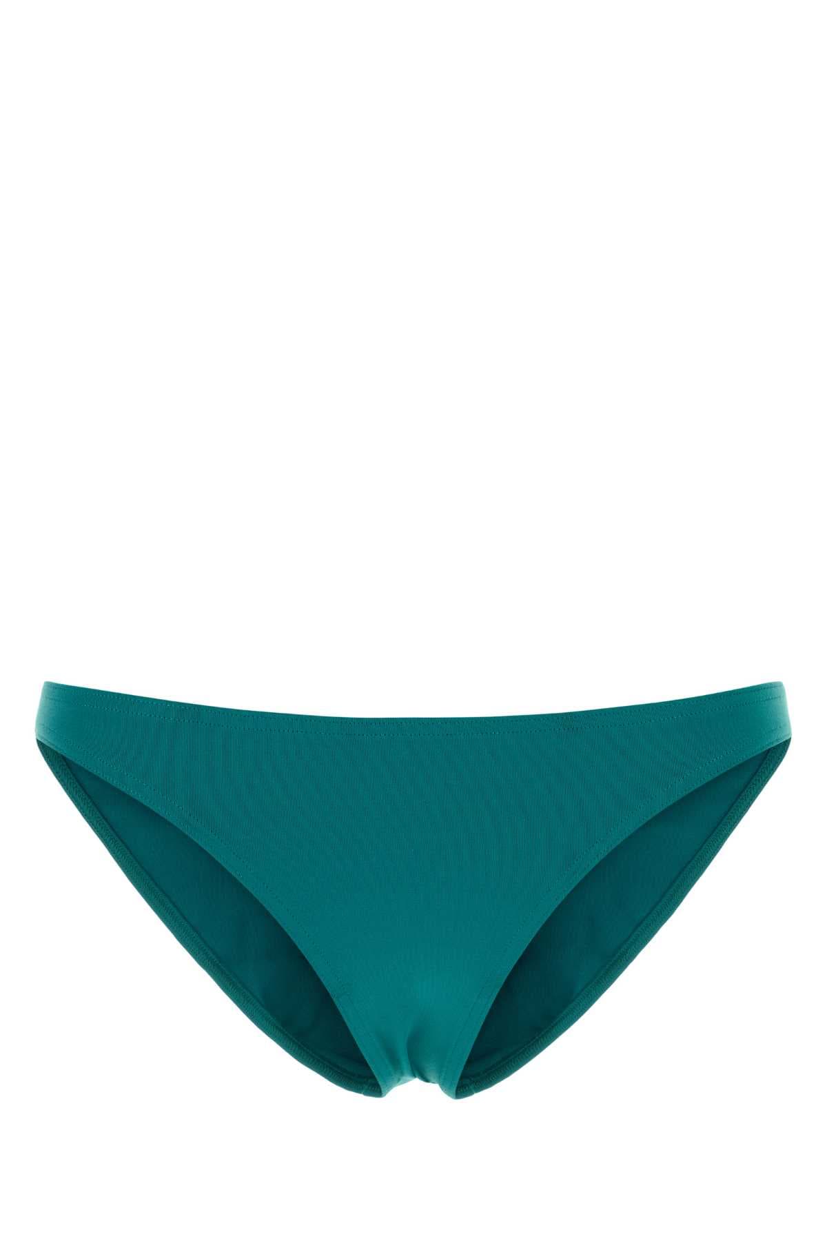 Teal green stretch nylon Fripon bikini bottom