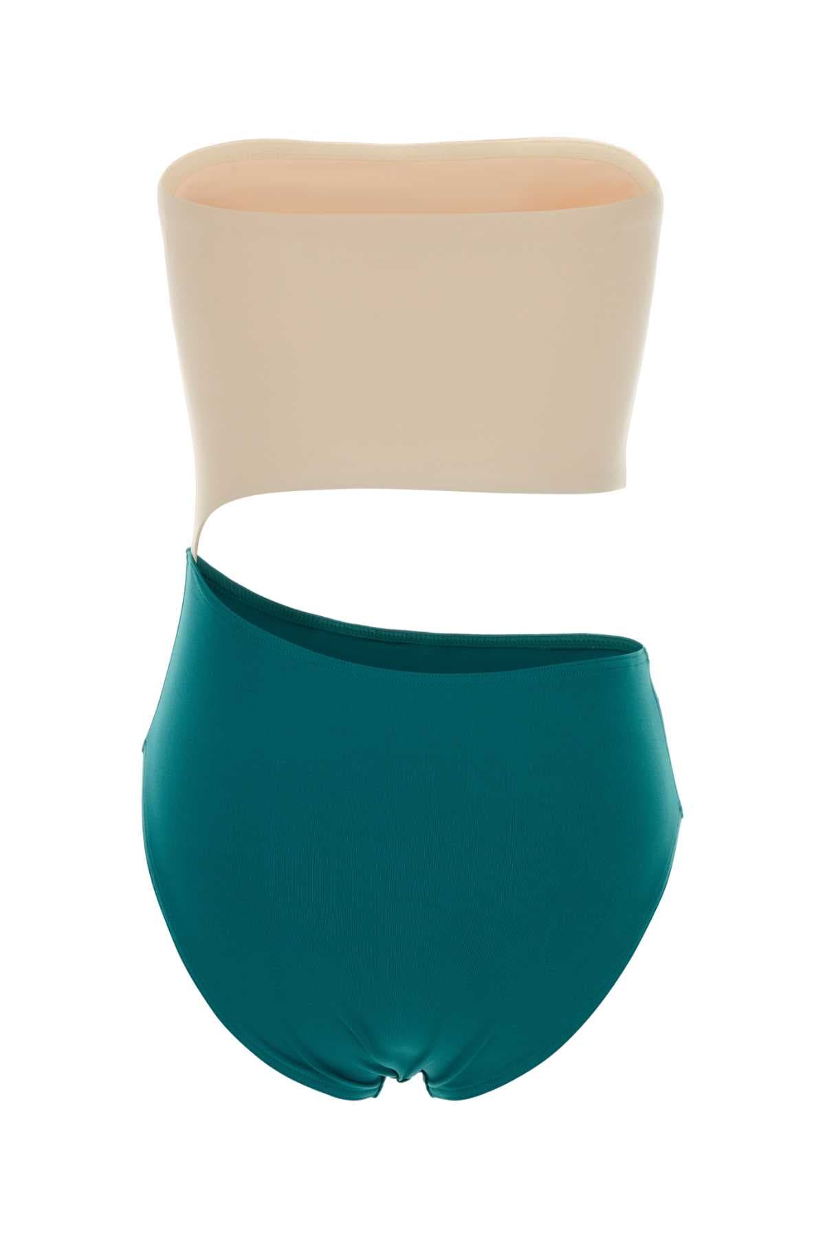 Two-tone stretch nylon Double swimsuit - мініатюра 2