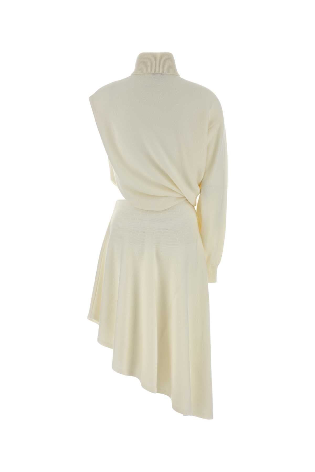 Ivory wool dress - мініатюра 2