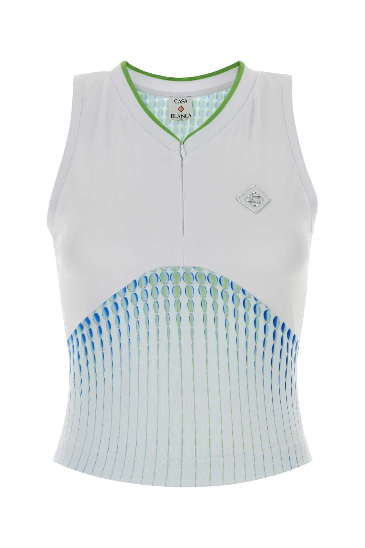Multicolor stretch jersey top