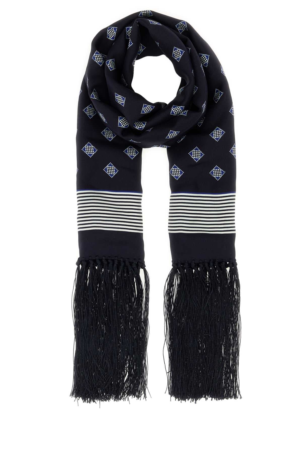Printed silk scarf