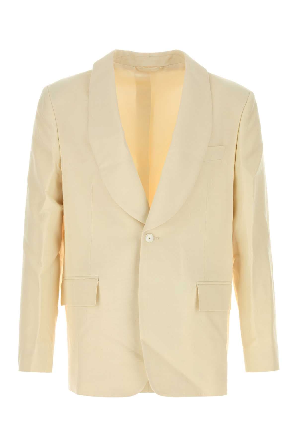 Cream viscose blend blazer