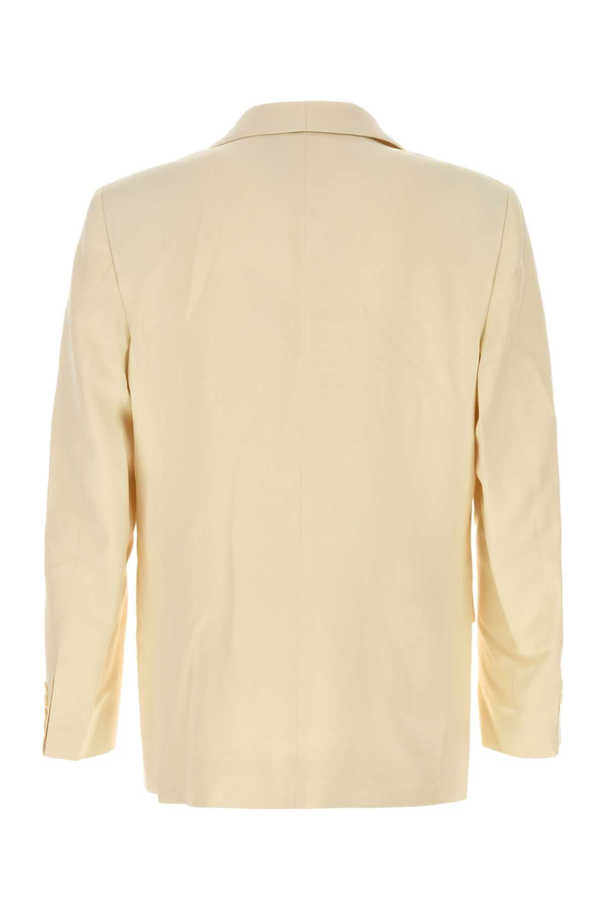 Cream viscose blend blazer - мініатюра 2