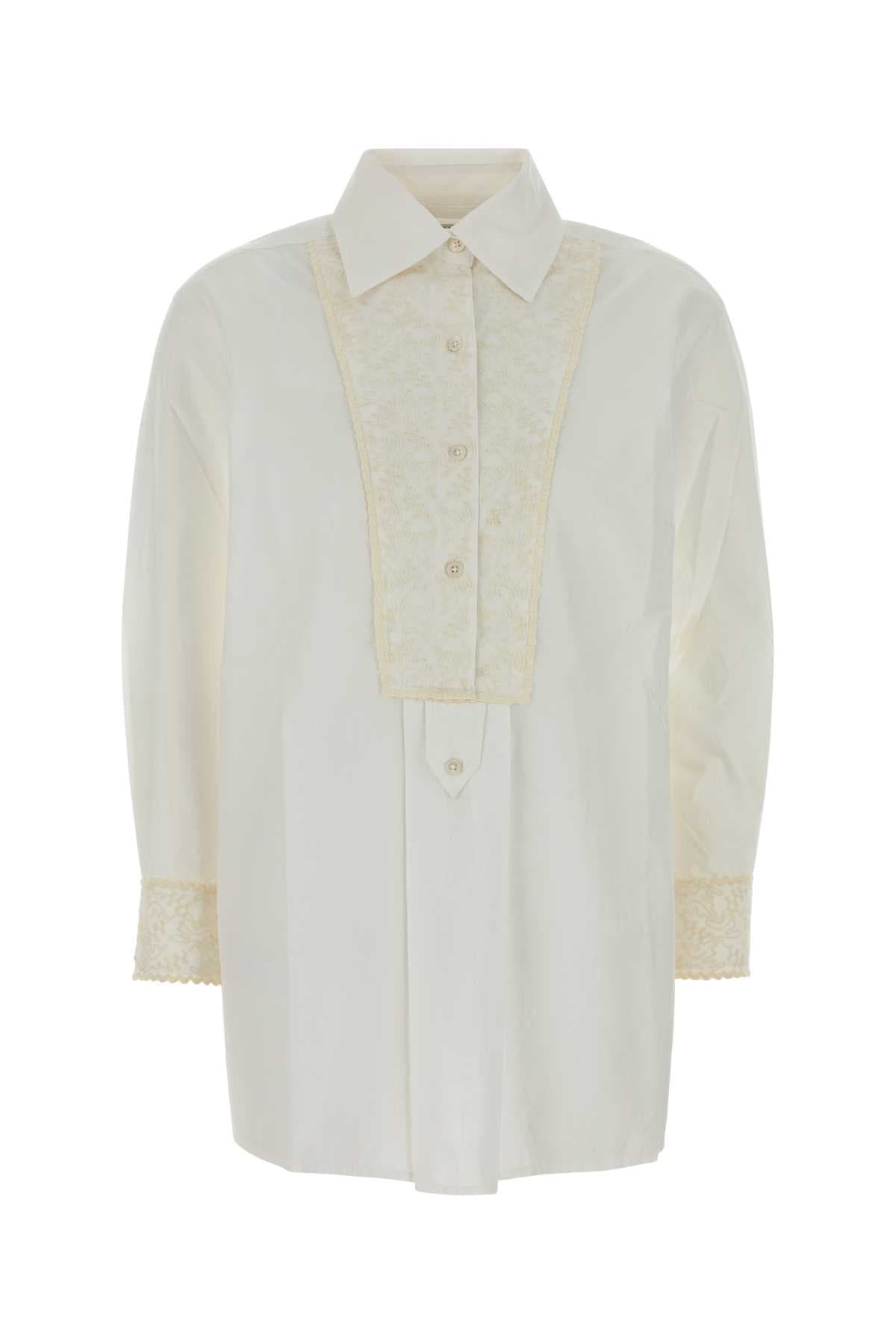 White poplin Closure shirt
