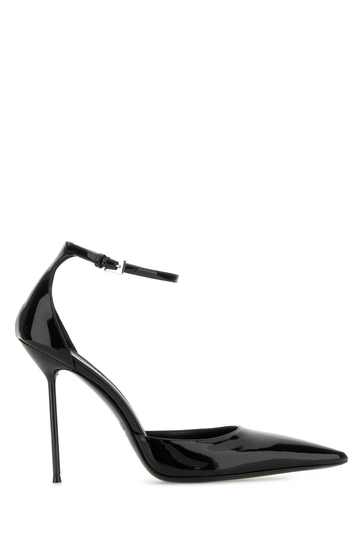 Black leather Lidia pumps