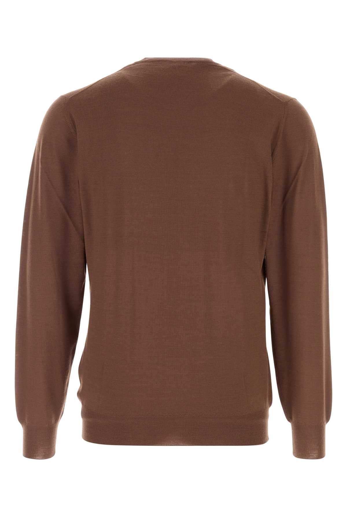 Brown wool sweater - мініатюра 2