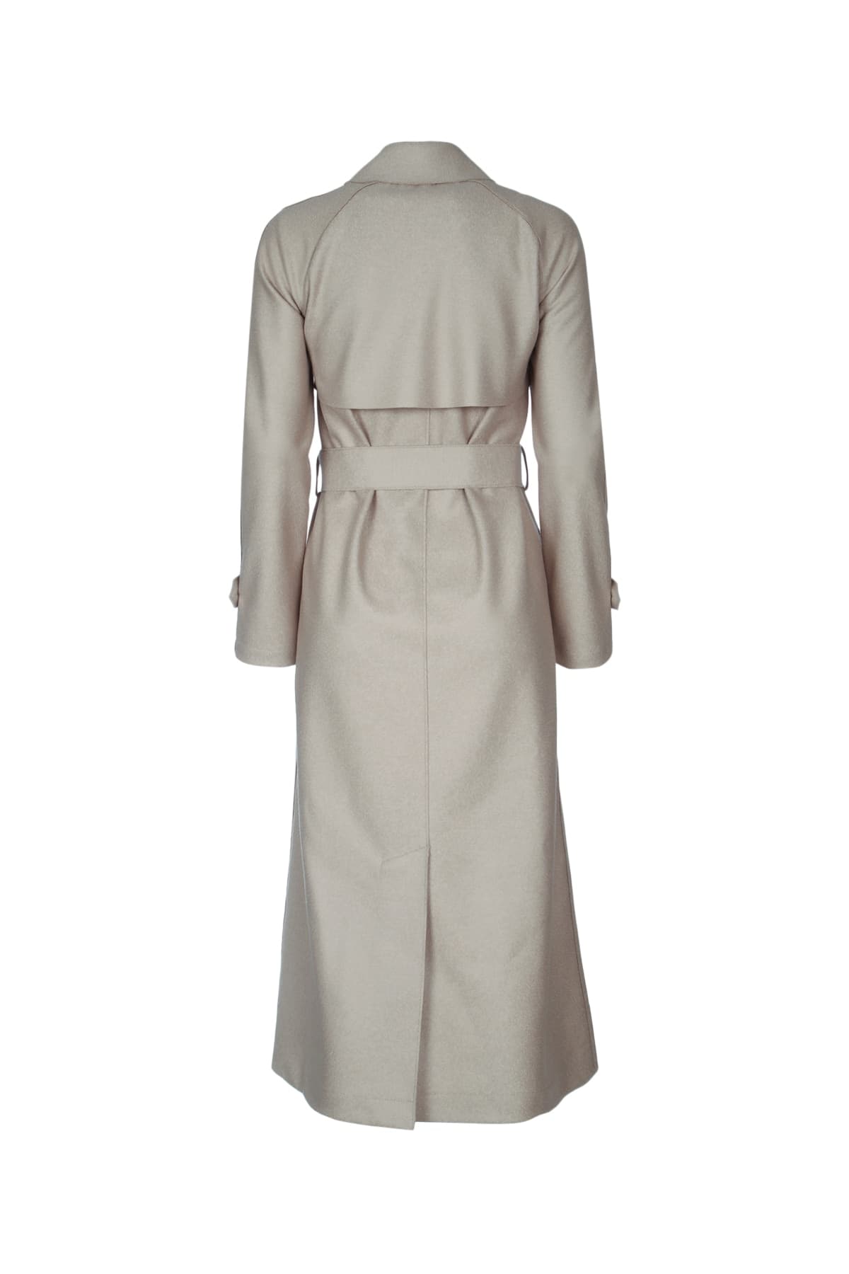 WOMEN LONG RAGLAN TRENCH LIGHT PRESSED WOOL - мініатюра 2