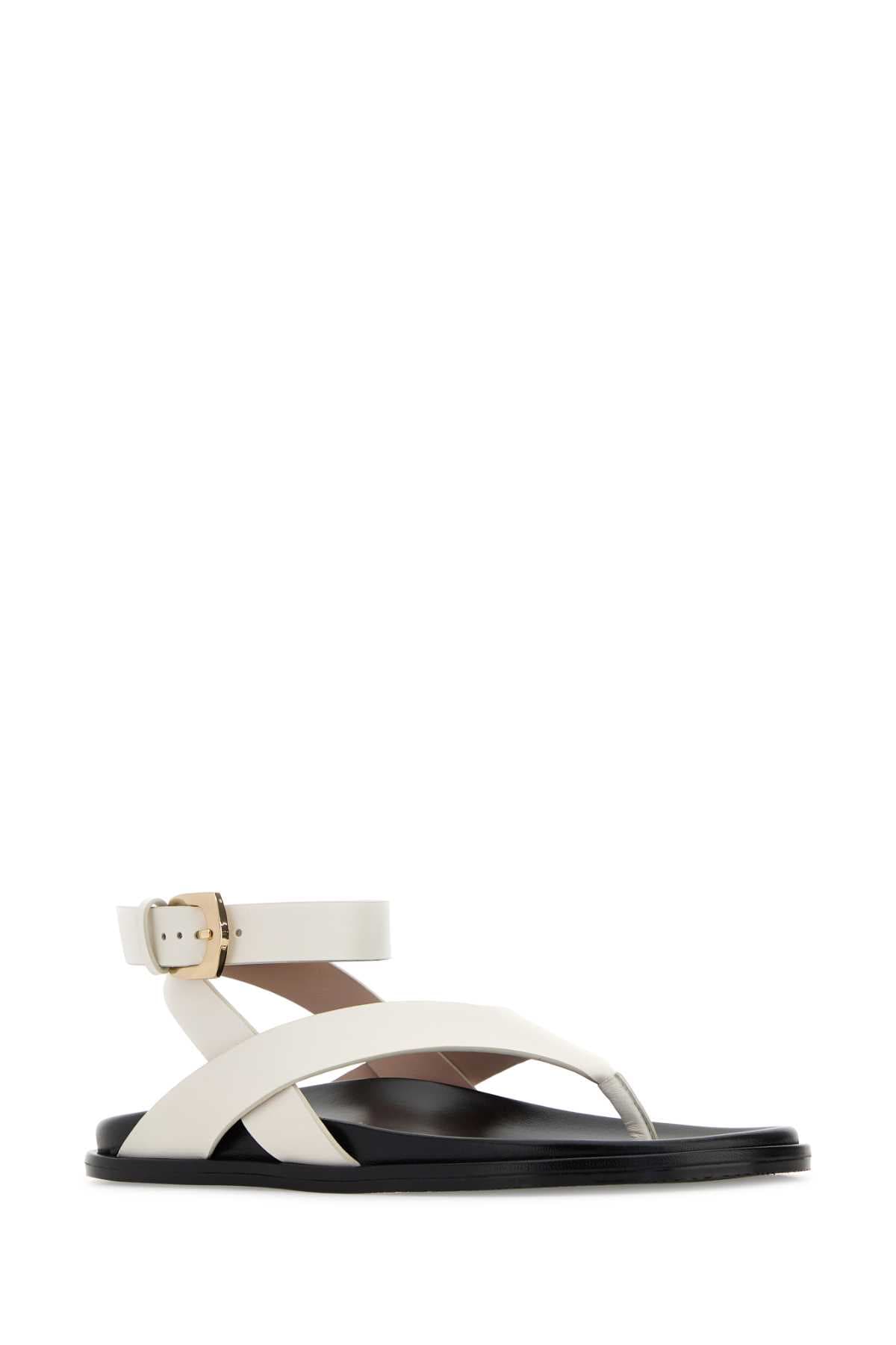 White leather Marycate thong sandals - мініатюра 2