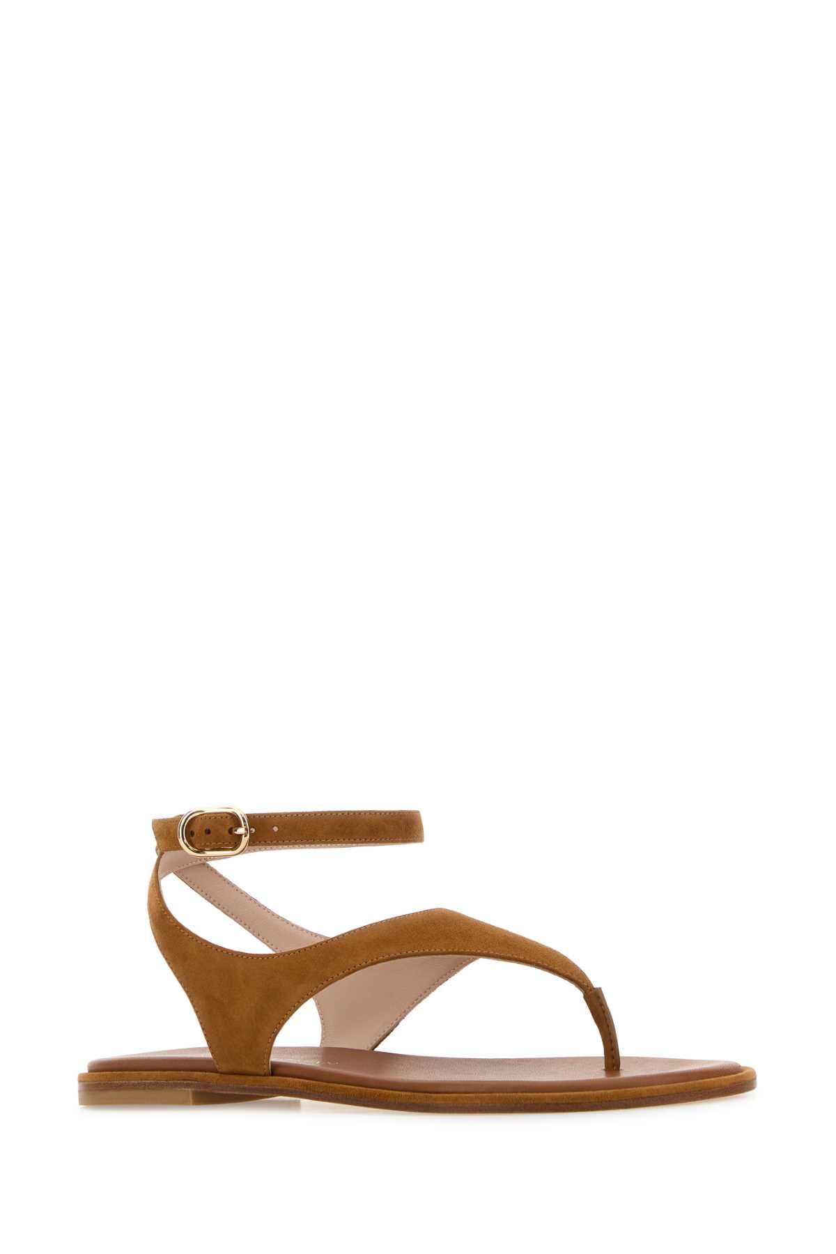 Camel suede Marley thong sandals - мініатюра 2