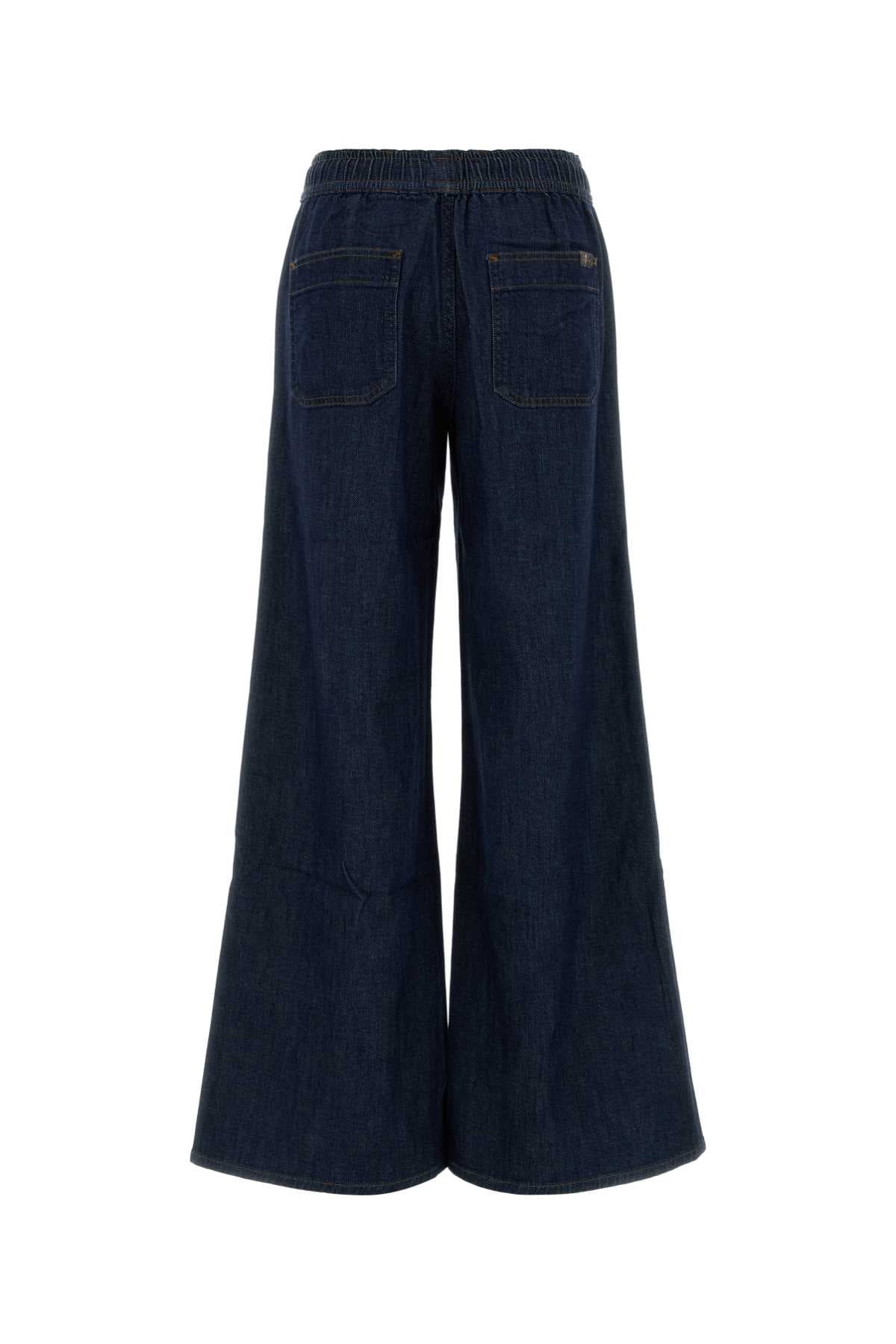 Blue stretch denim Utility jeans - мініатюра 2