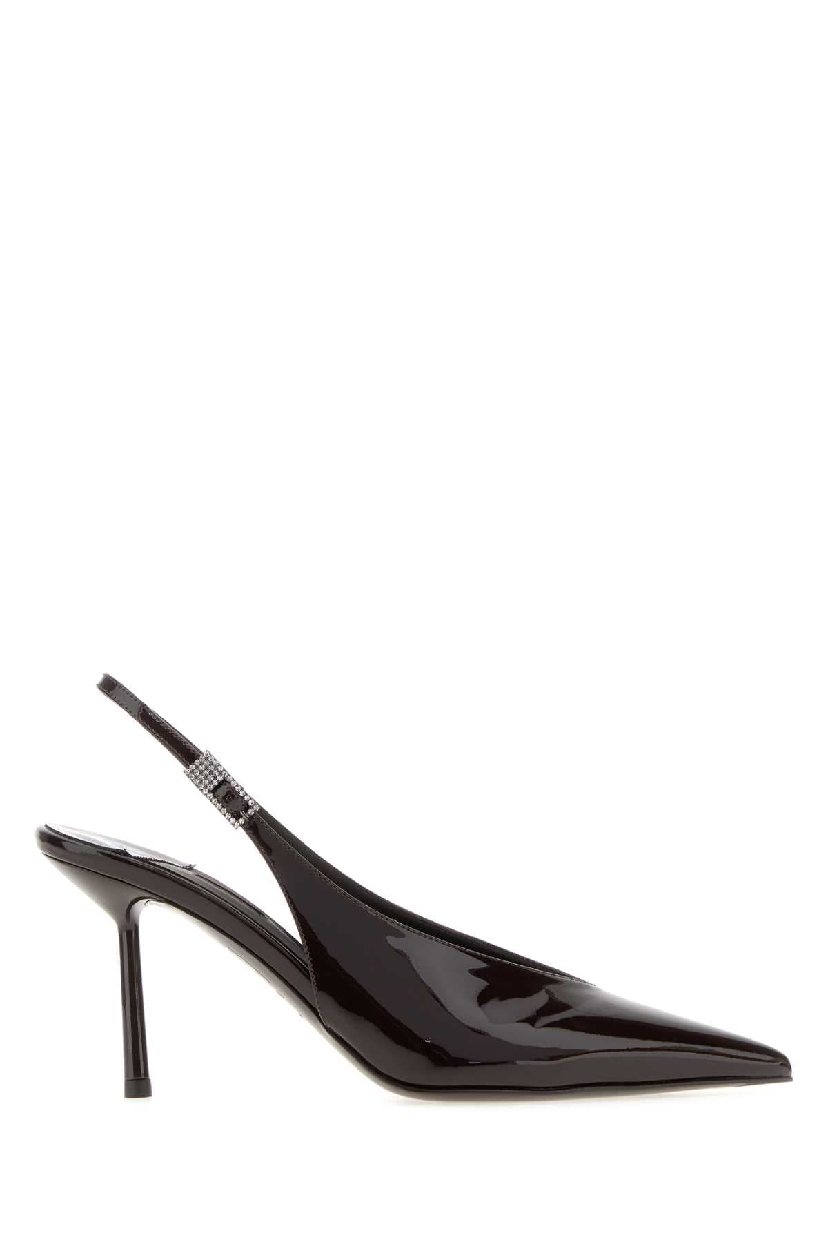 Brown leather Chanel pumps