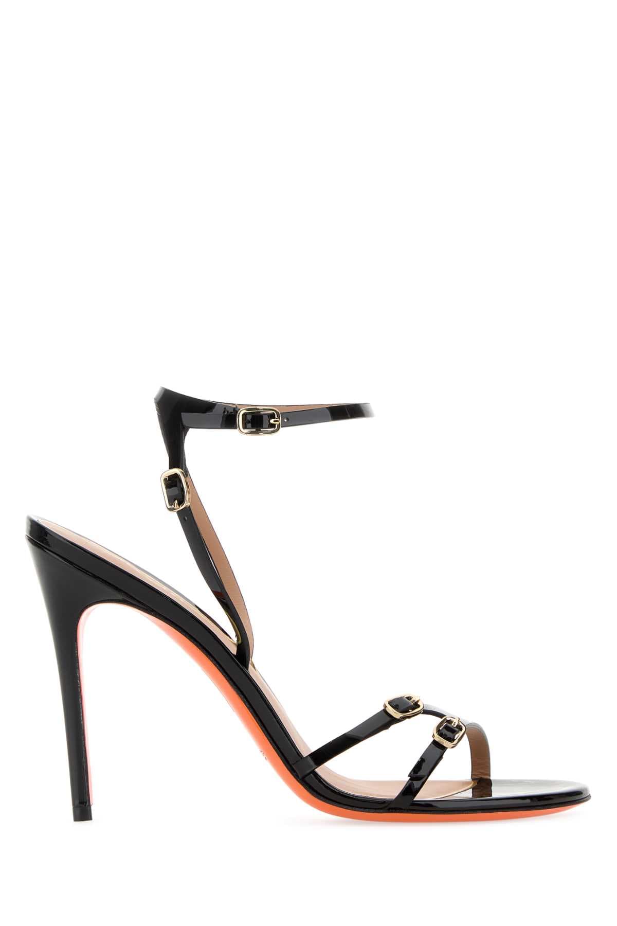 Black leather Virna sandals