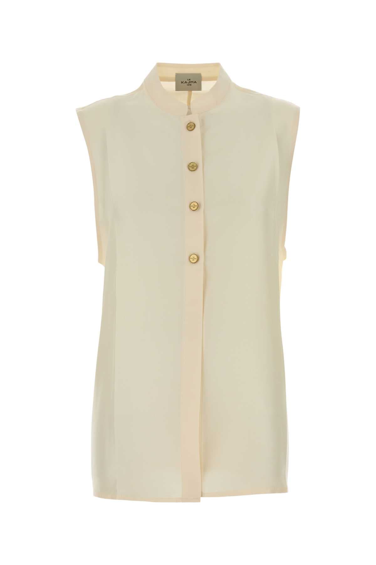 Cream silk shirt