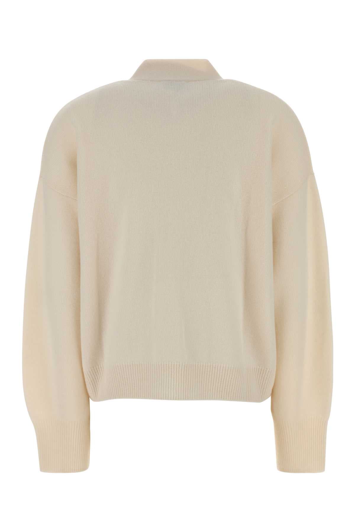 Ivory cashmere cardigan - мініатюра 2