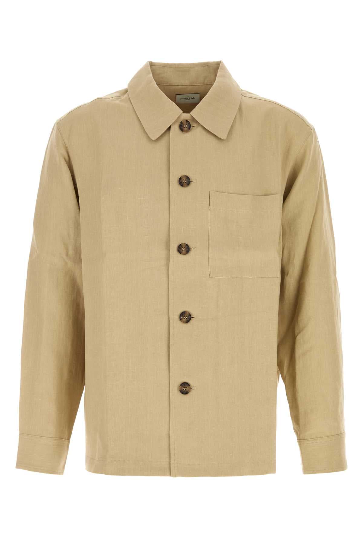Beige linen shirt
