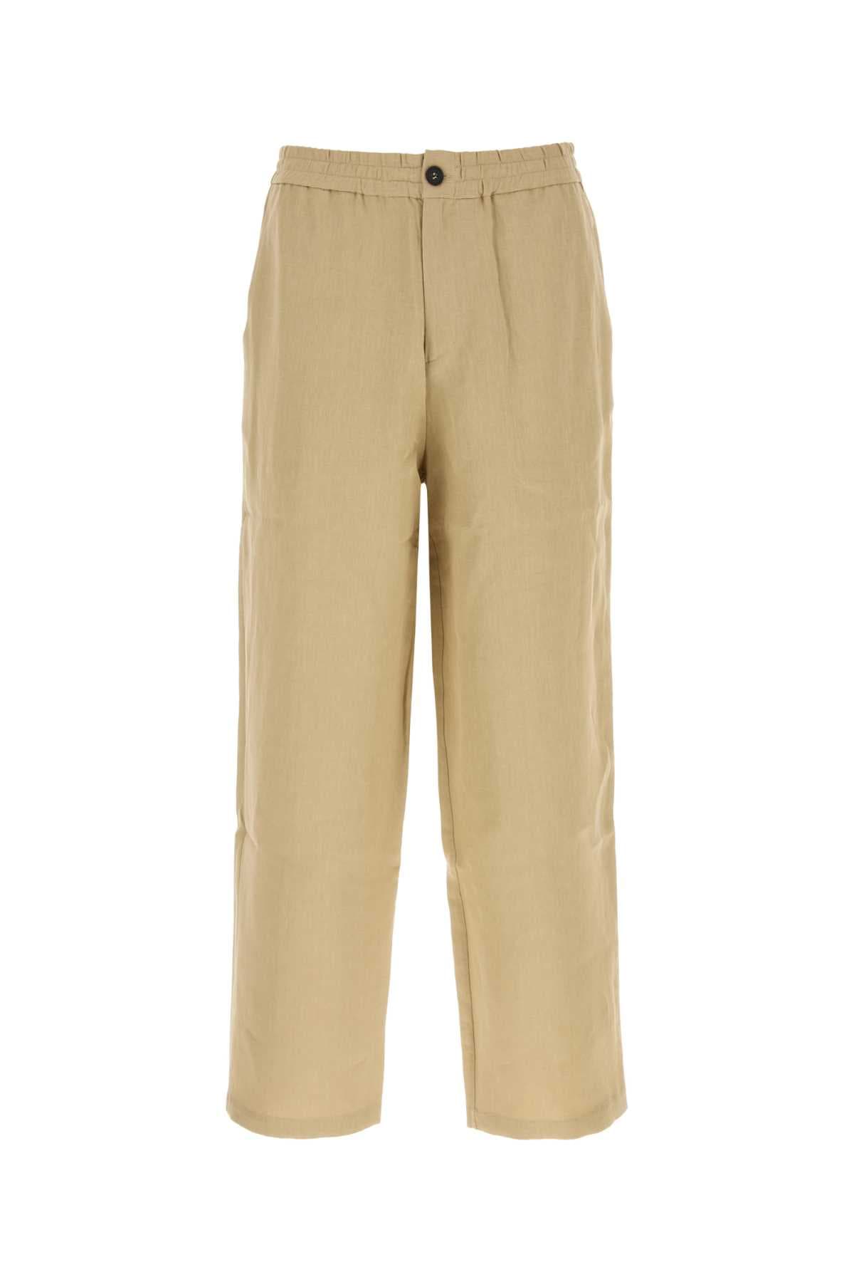 Beige linen pant