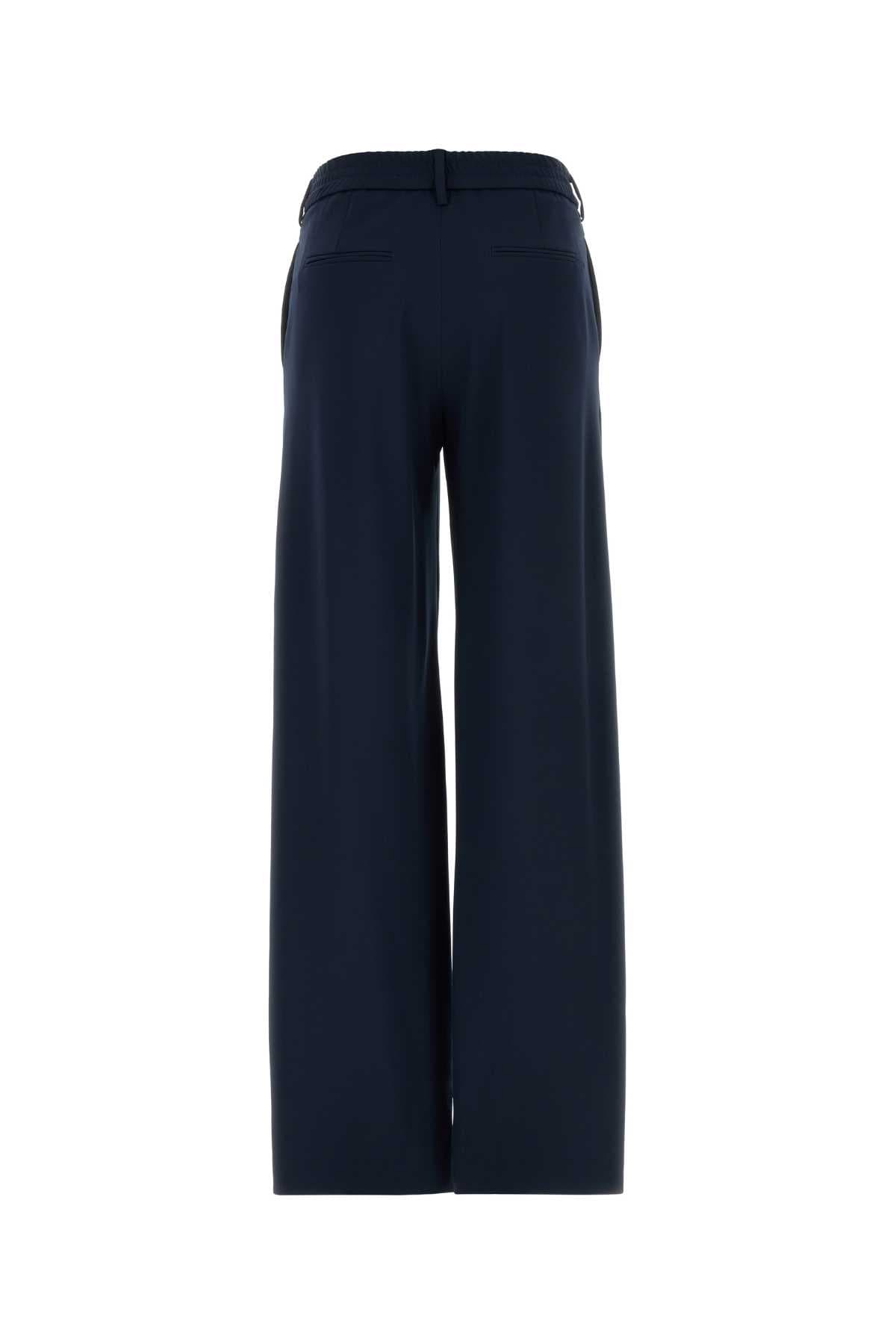 Navy blue stretch jersey Lorenza palazzo pant - мініатюра 2