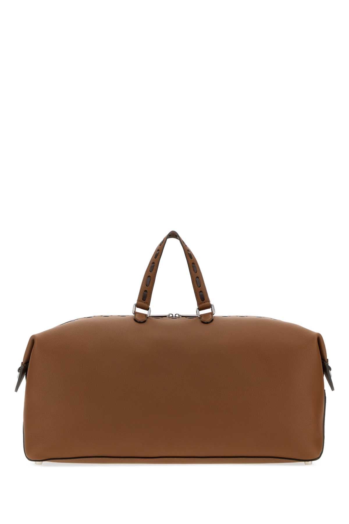 Brown leather Fendi Lui 55 travel bag