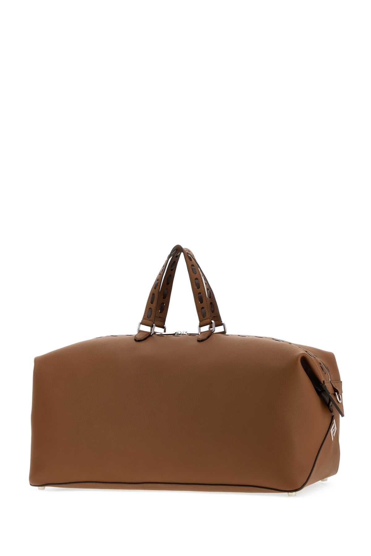 Brown leather Fendi Lui 55 travel bag - мініатюра 2