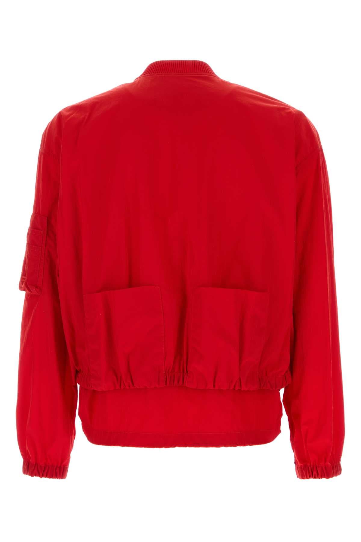 Red nylon bomber jacket - мініатюра 2